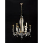 IL31753 Armand Pendant 6 Light E14 French Gold/Crystal
