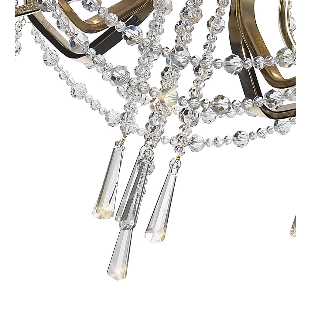 IL31753 Armand Pendant 6 Light E14 French Gold/Crystal