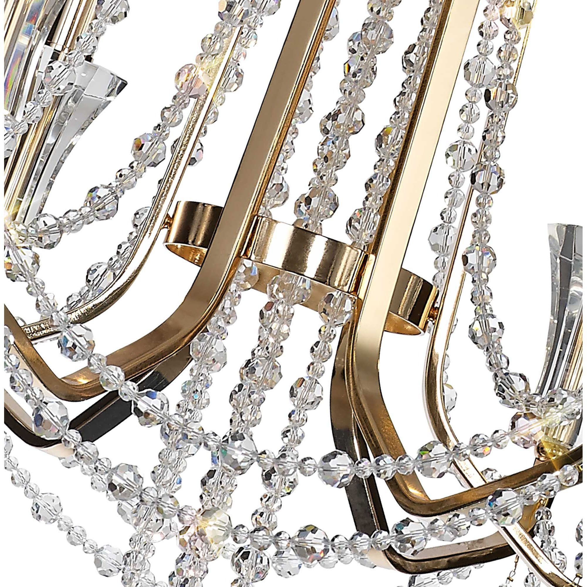 IL31753 Armand Pendant 6 Light E14 French Gold/Crystal