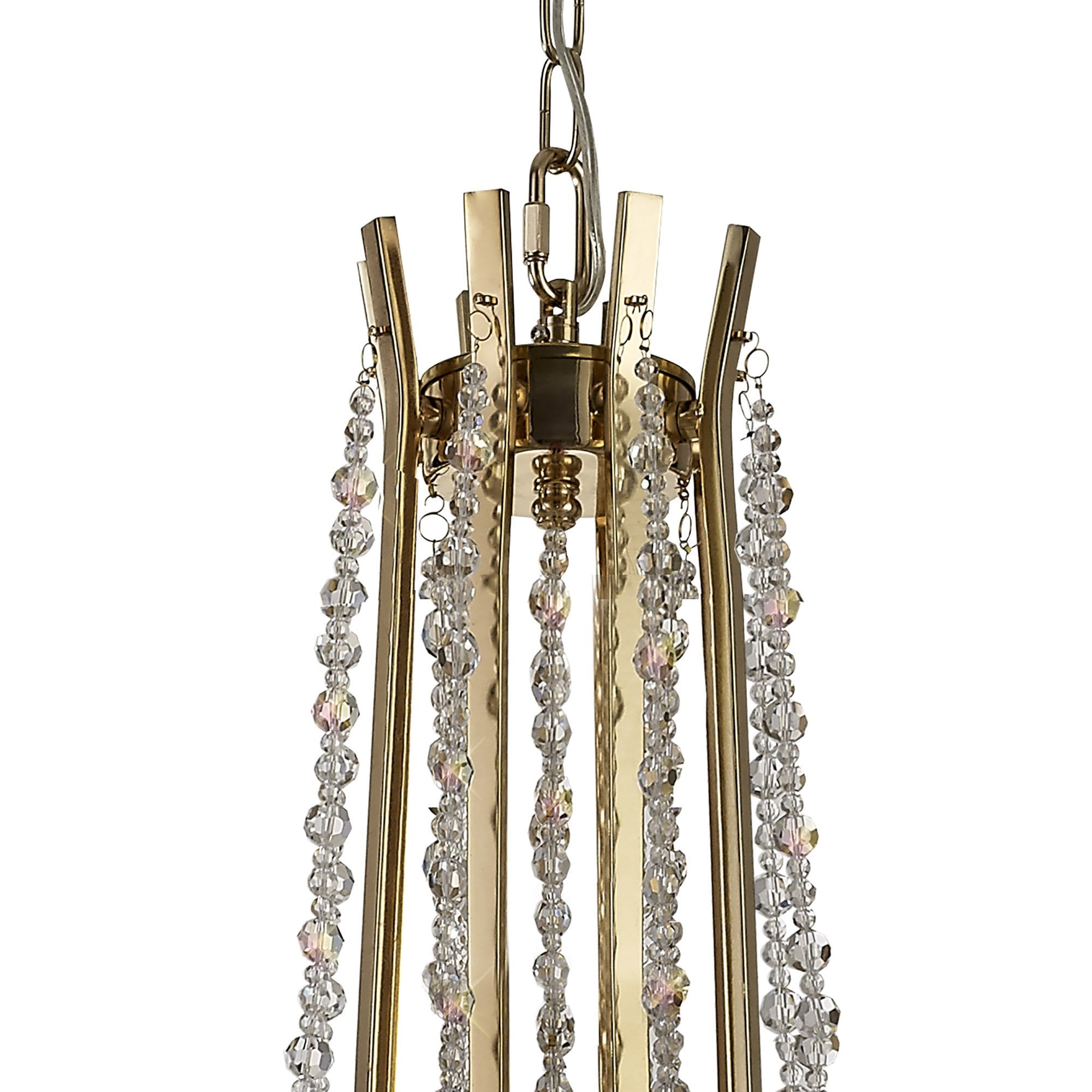 IL31754 Armand Pendant 8 Light E14 French Gold/Crystal