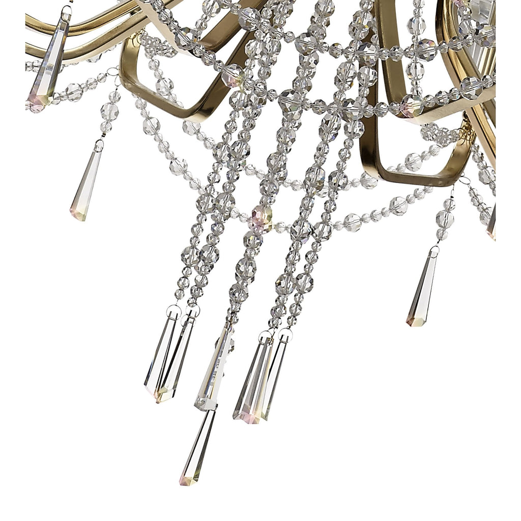 IL31754 Armand Pendant 8 Light E14 French Gold/Crystal