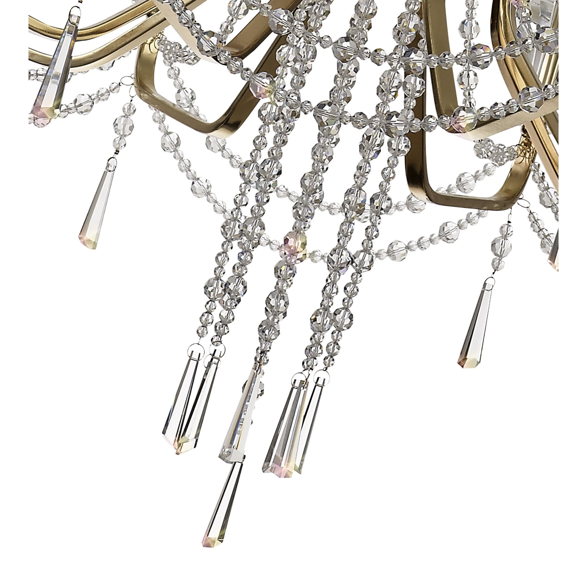 IL31754 Armand Pendant 8 Light E14 French Gold/Crystal