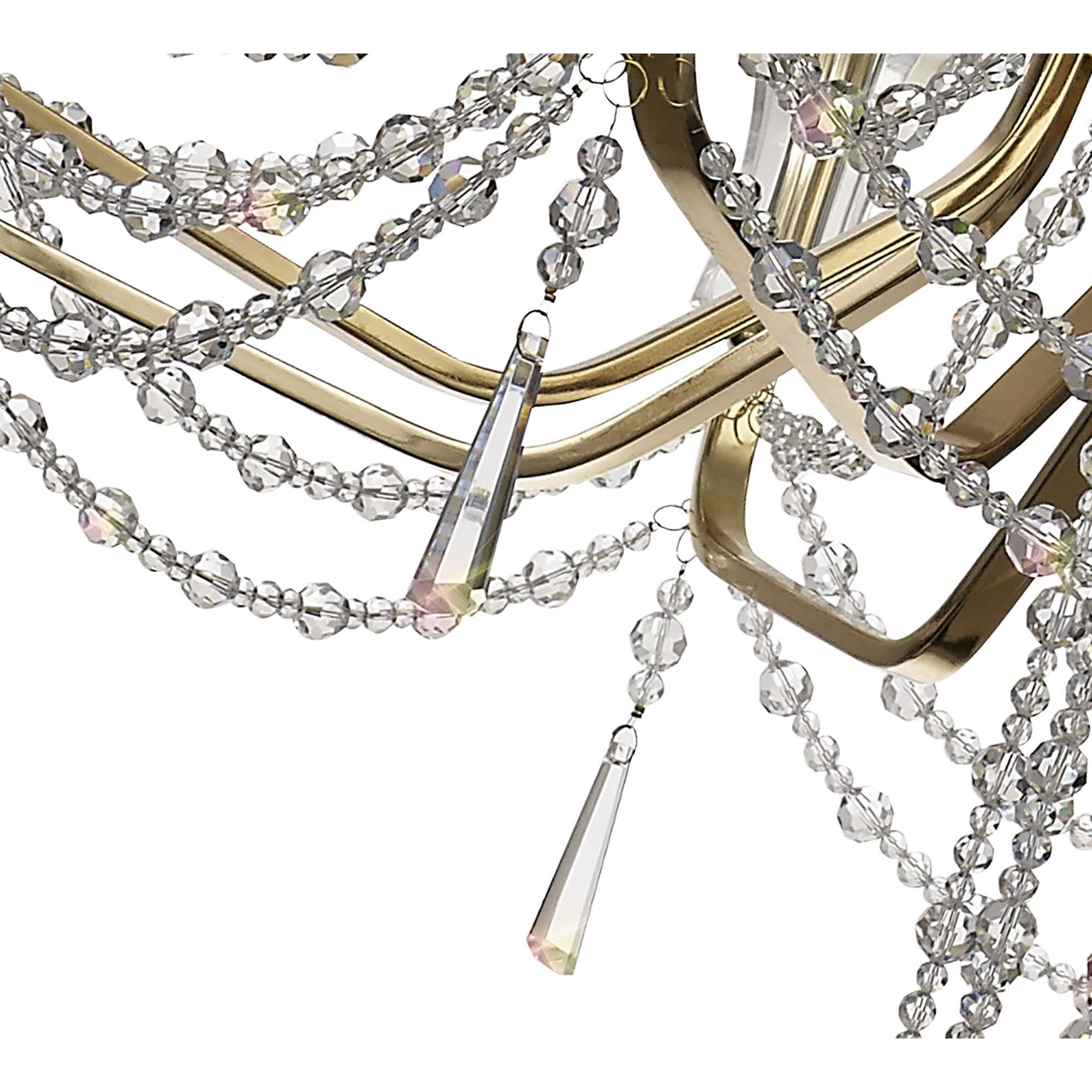 IL31754 Armand Pendant 8 Light E14 French Gold/Crystal