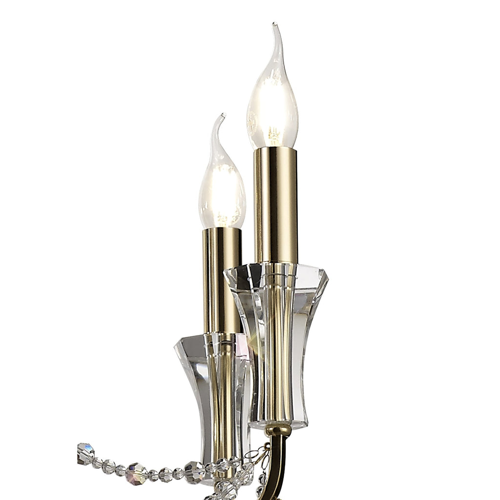 IL31754 Armand Pendant 8 Light E14 French Gold/Crystal
