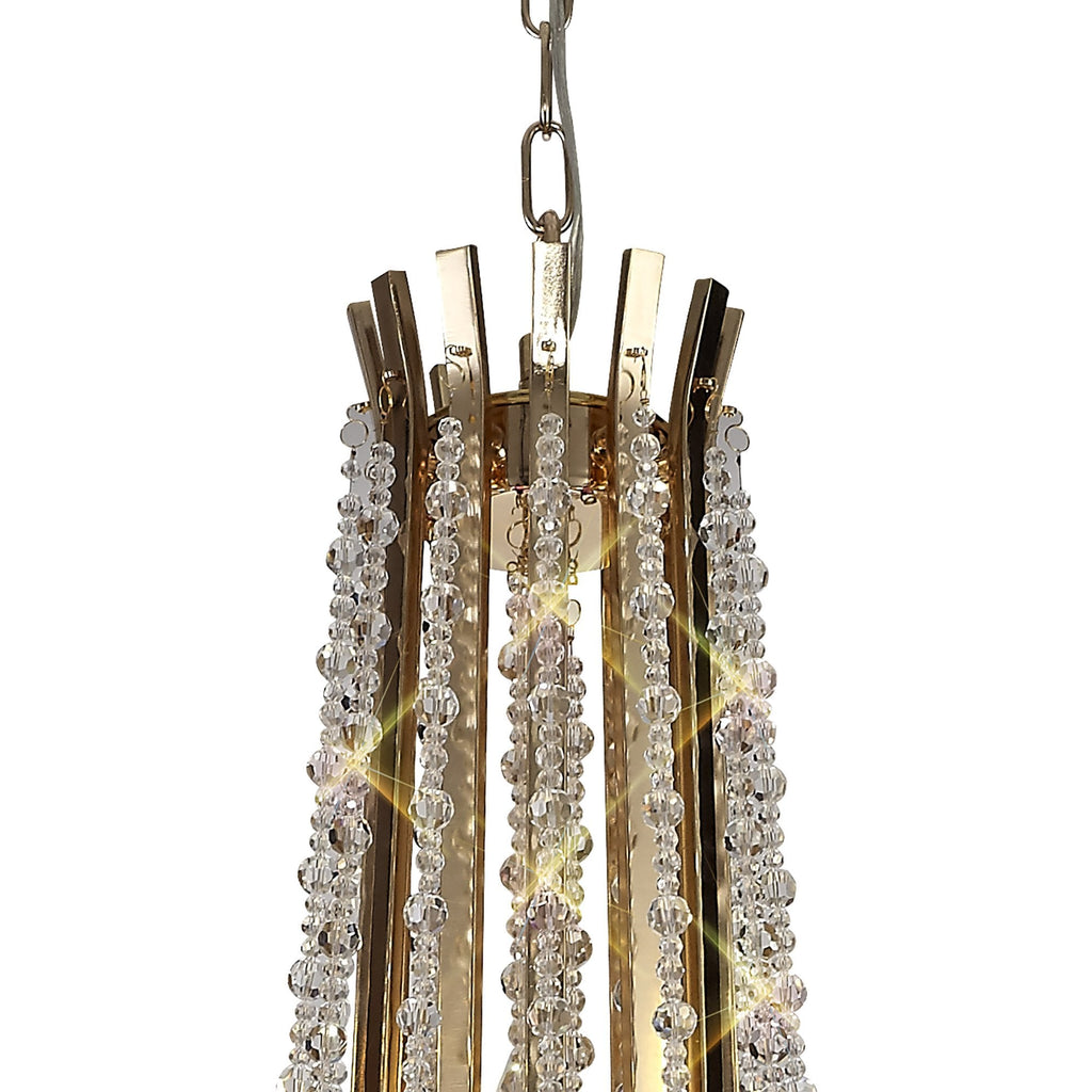 IL31755 Armand Pendant 6+3+3 Light E14 French Gold/Crystal
