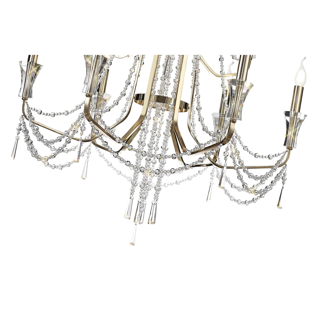 IL31755 Armand Pendant 6+3+3 Light E14 French Gold/Crystal