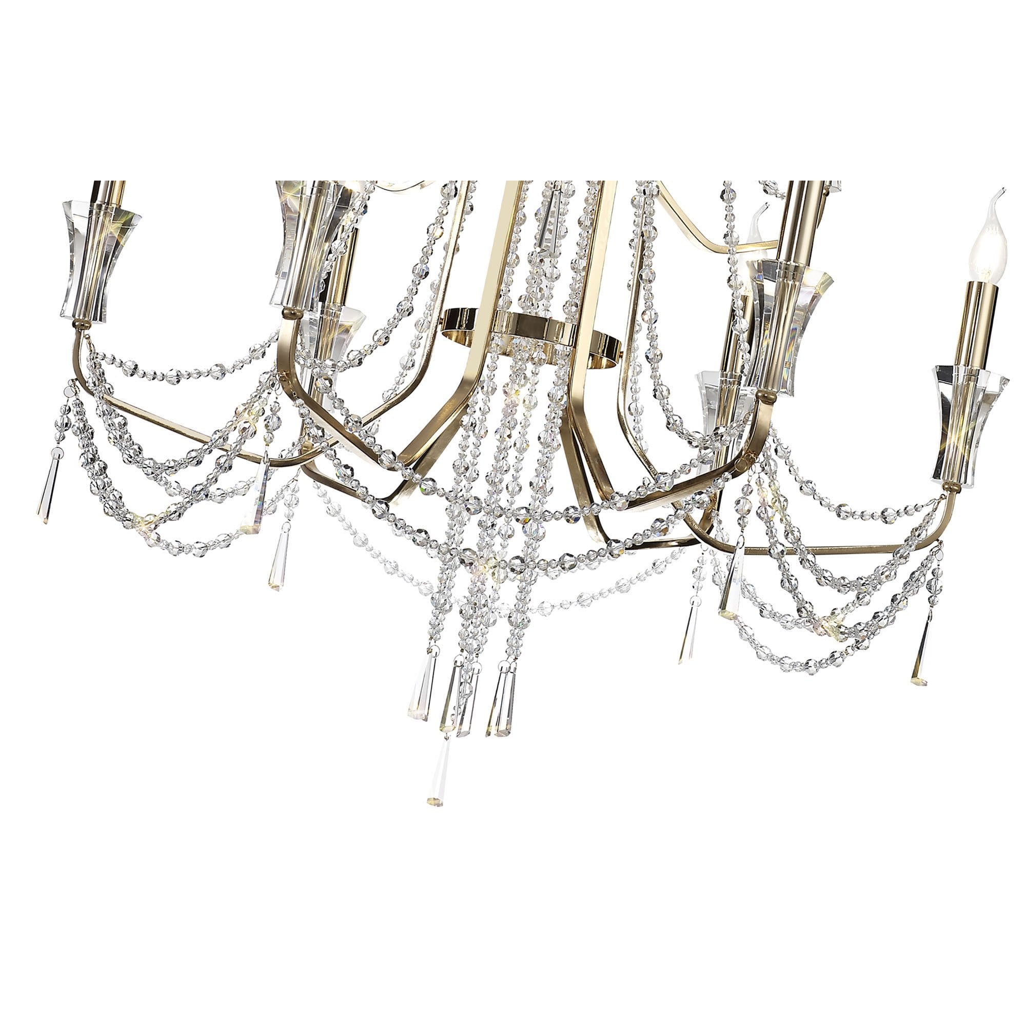 IL31755 Armand Pendant 6+3+3 Light E14 French Gold/Crystal