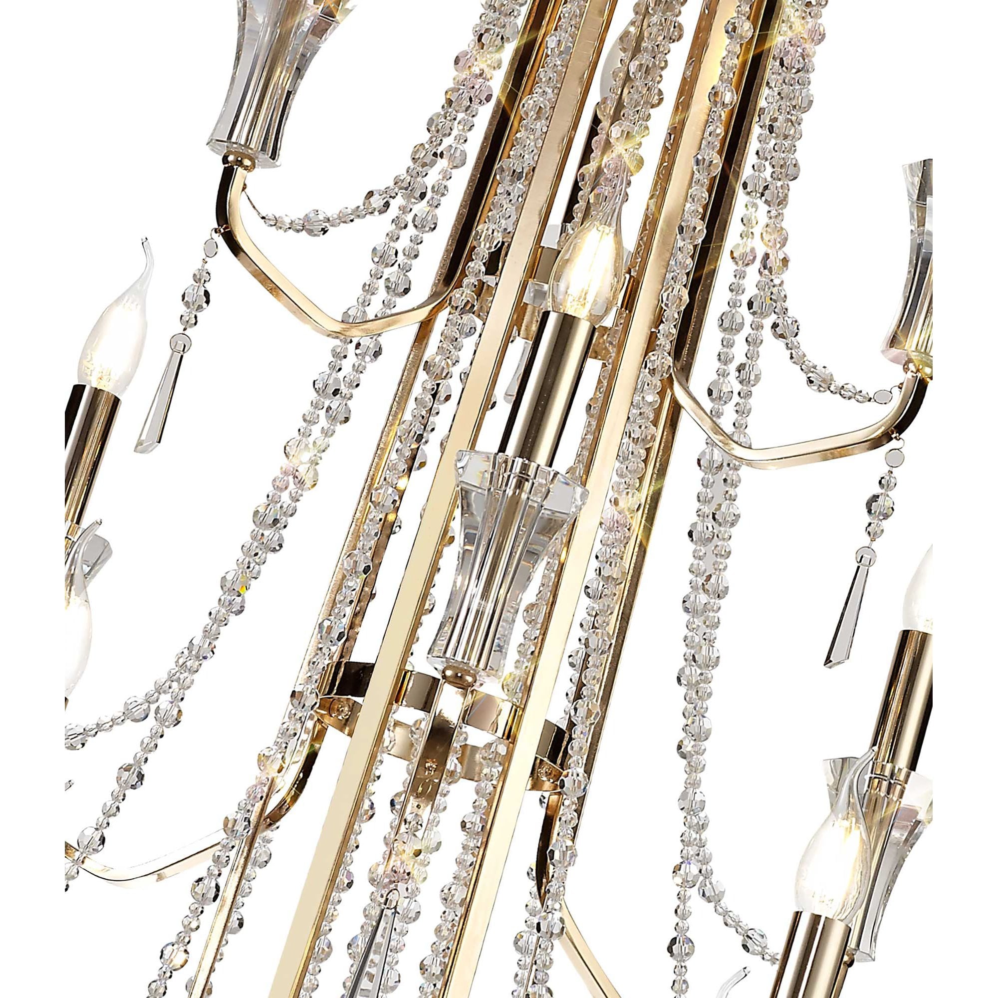 IL31755 Armand Pendant 6+3+3 Light E14 French Gold/Crystal