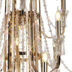 IL31761 Armand Pendant 12+6+3+3 Light E14 French Gold/Crystal