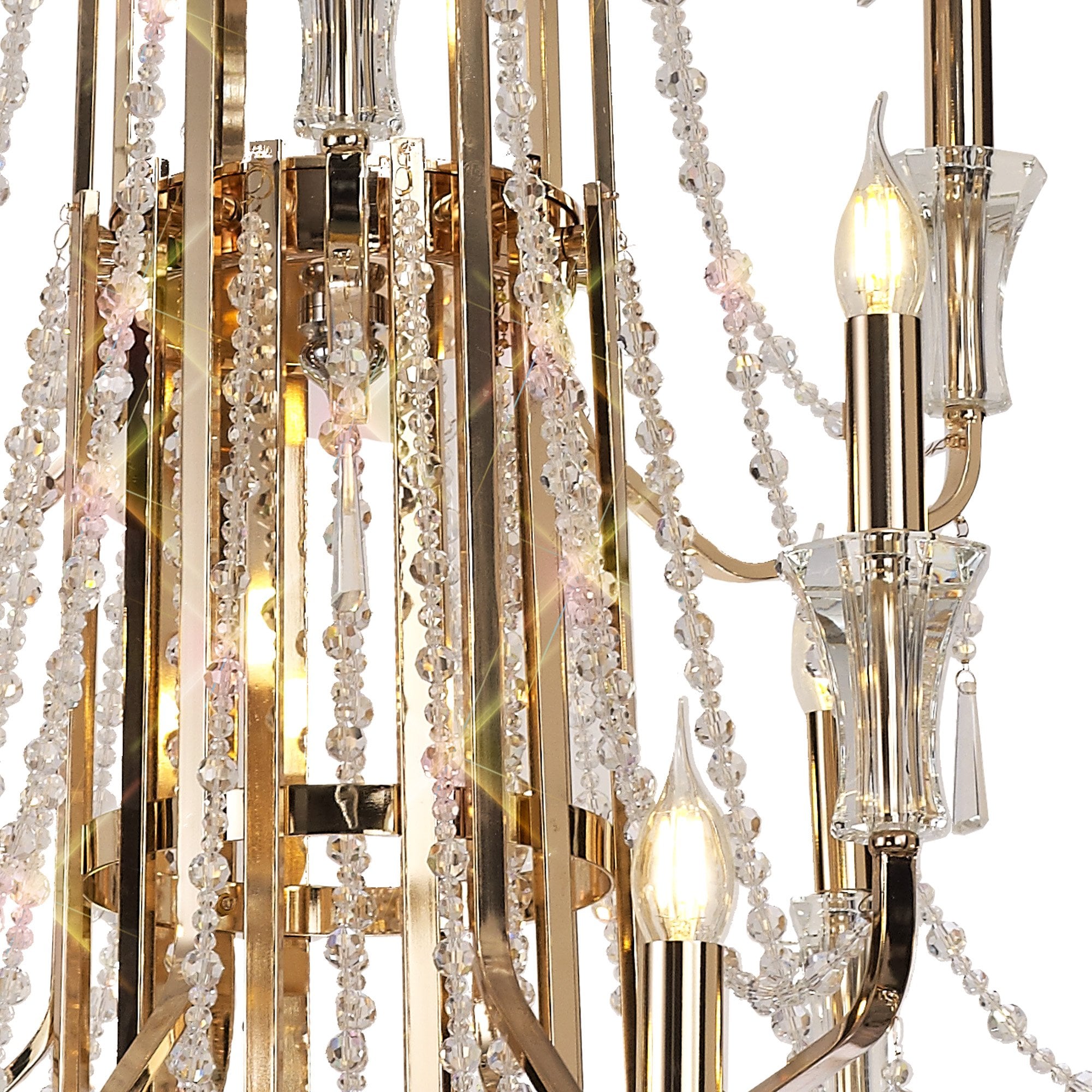 IL31761 Armand Pendant 12+6+3+3 Light E14 French Gold/Crystal