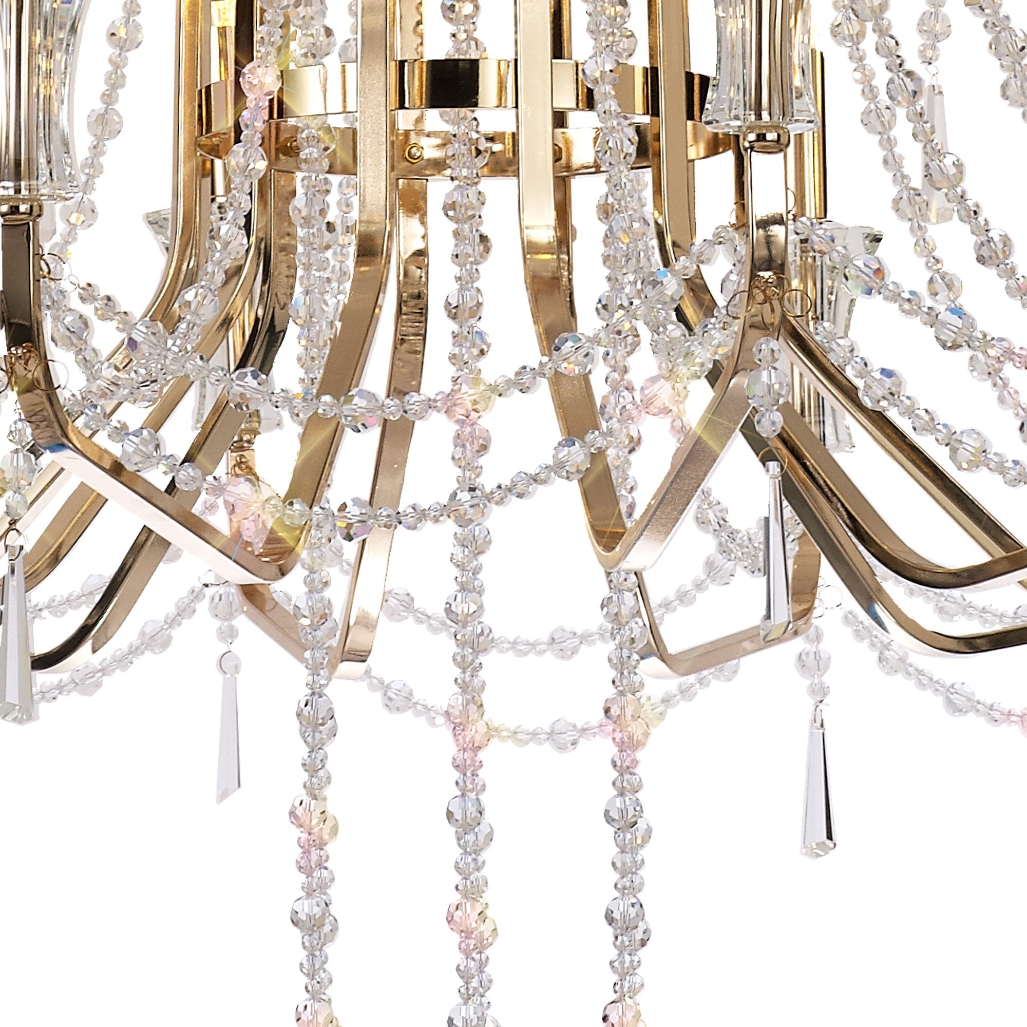 IL31761 Armand Pendant 12+6+3+3 Light E14 French Gold/Crystal