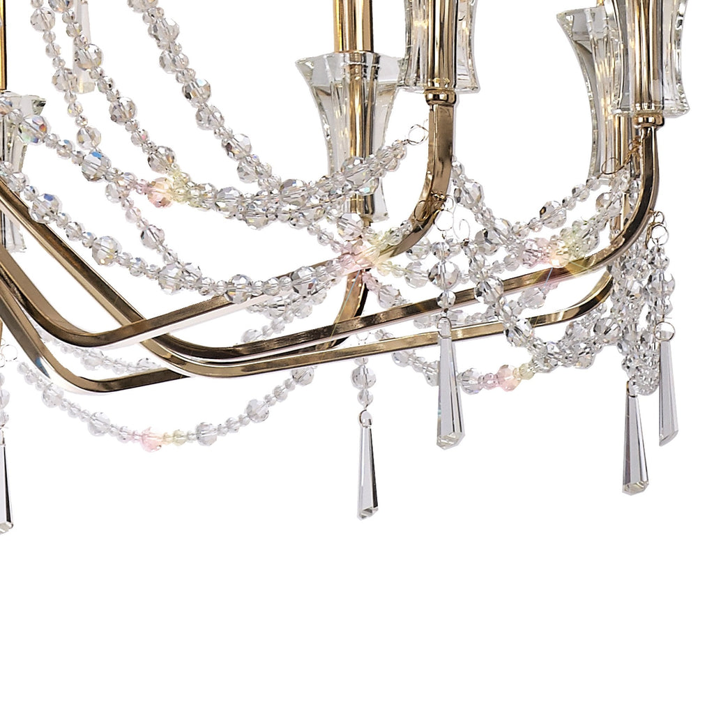IL31761 Armand Pendant 12+6+3+3 Light E14 French Gold/Crystal