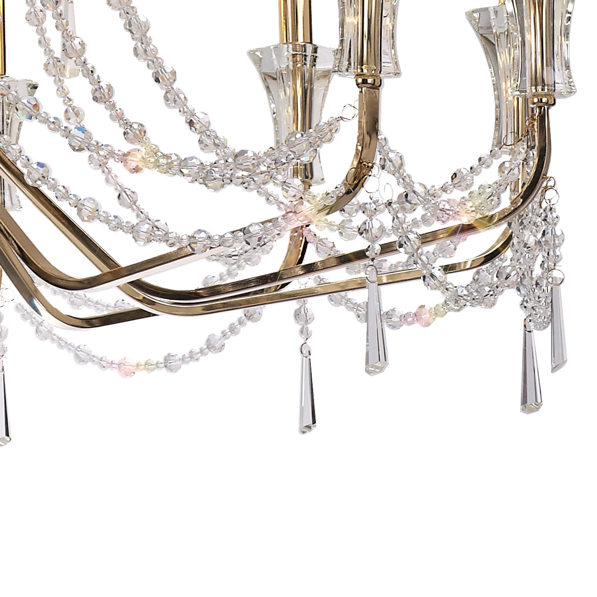 IL31761 Armand Pendant 12+6+3+3 Light E14 French Gold/Crystal