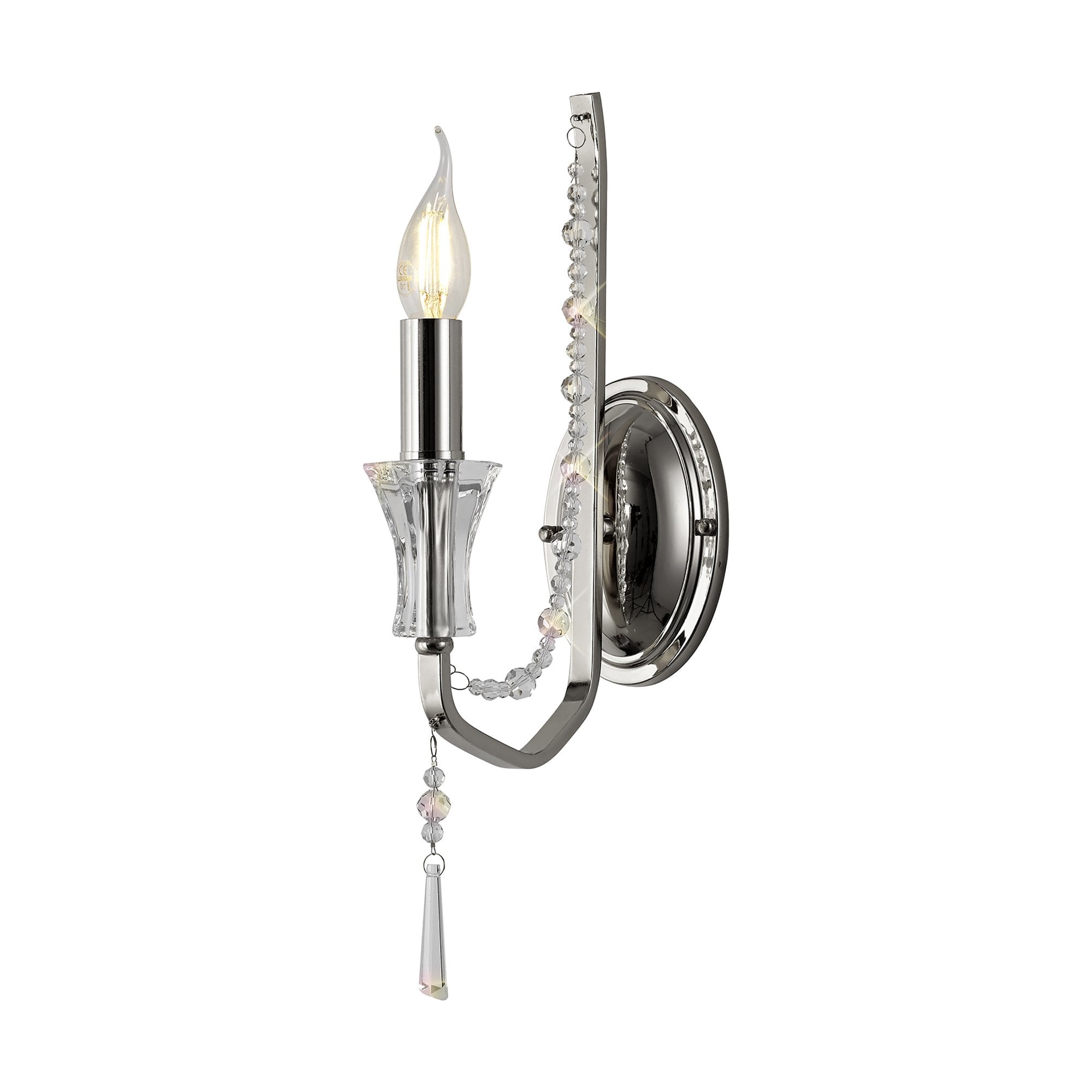 IL31740 Armand Wall Lamp 1 Light E14 Polished Chrome/Crystal
