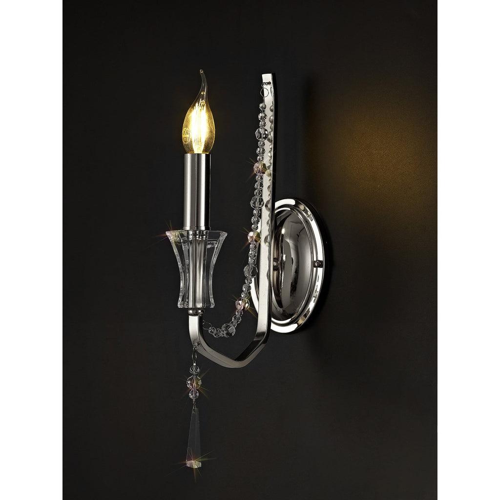 IL31740 Armand Wall Lamp 1 Light E14 Polished Chrome/Crystal