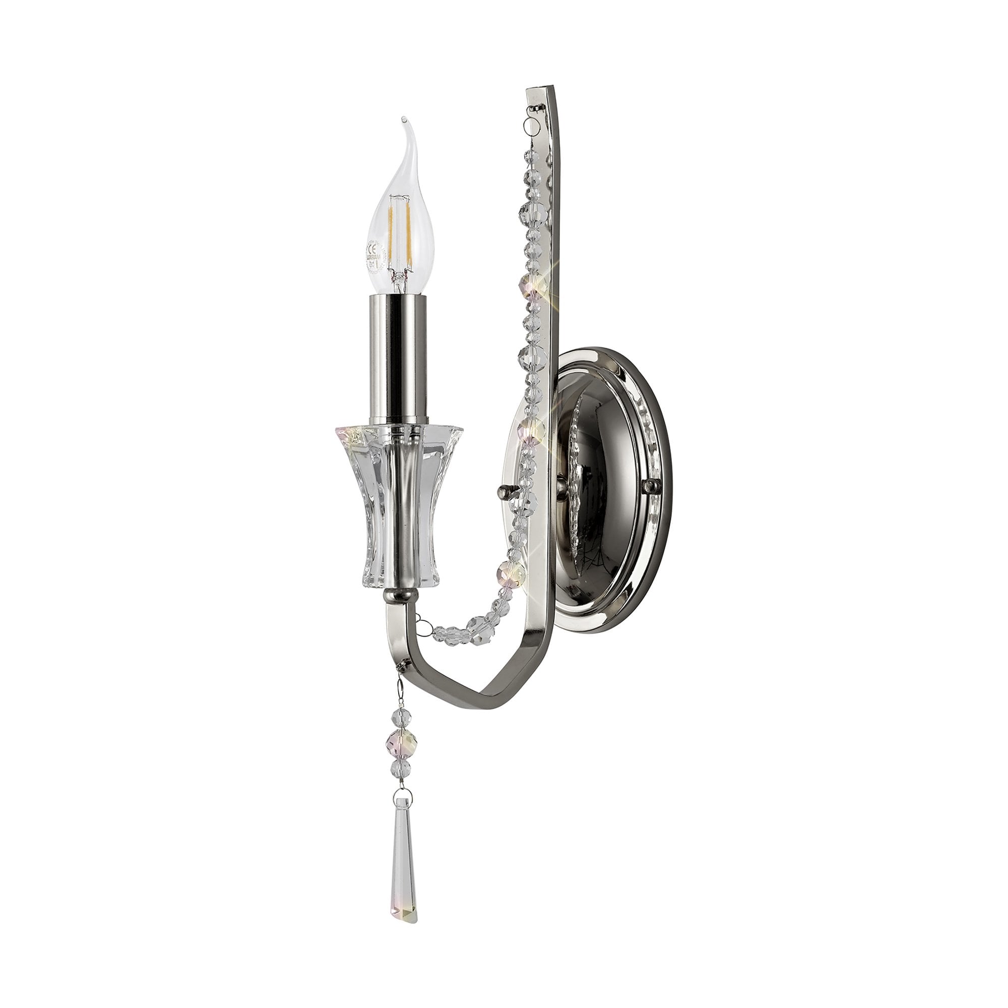IL31740 Armand Wall Lamp 1 Light E14 Polished Chrome/Crystal