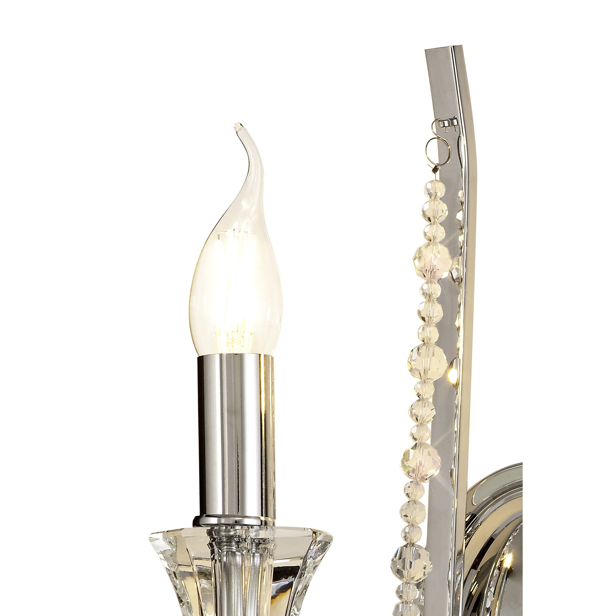 IL31741 Armand Wall Lamp 2 Light E14 Polished Chrome/Crystal