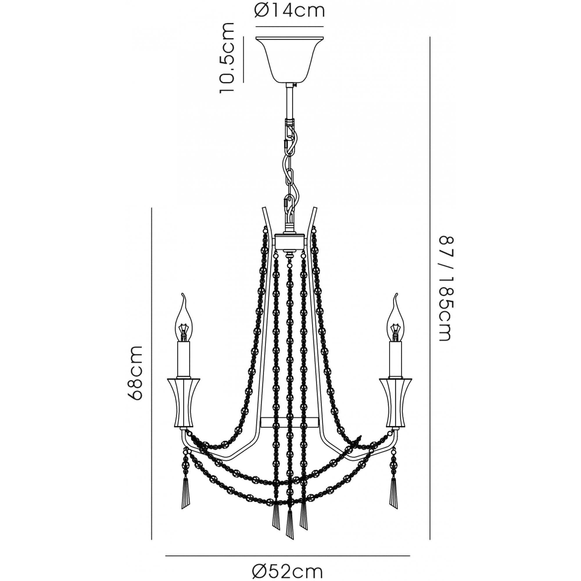 IL31742 Armand Pendant 3 Light E14 Polished Chrome/Crystal