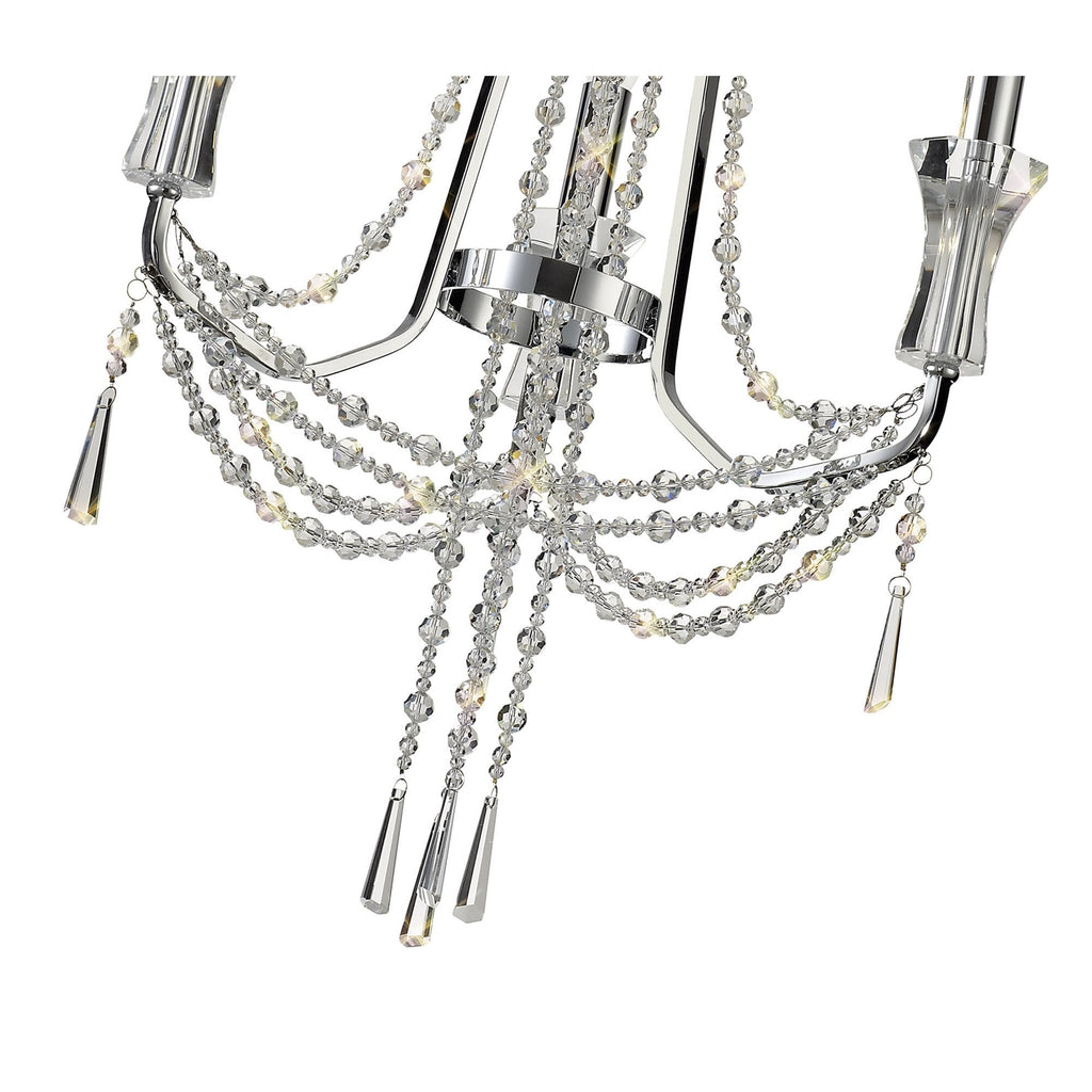 IL31742 Armand Pendant 3 Light E14 Polished Chrome/Crystal
