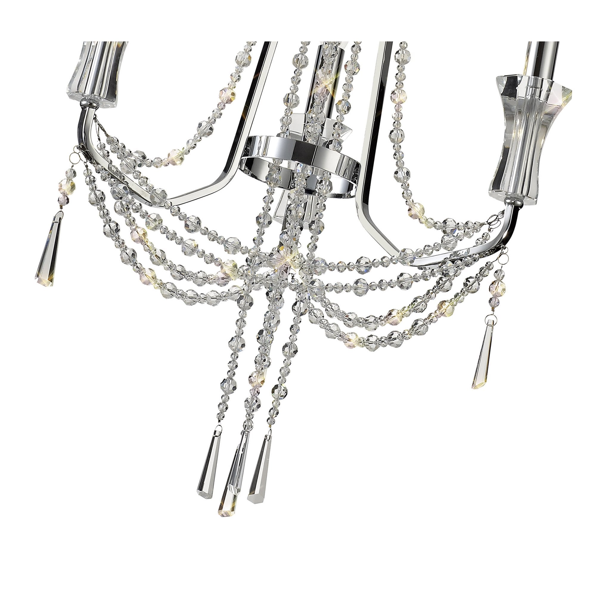 IL31742 Armand Pendant 3 Light E14 Polished Chrome/Crystal