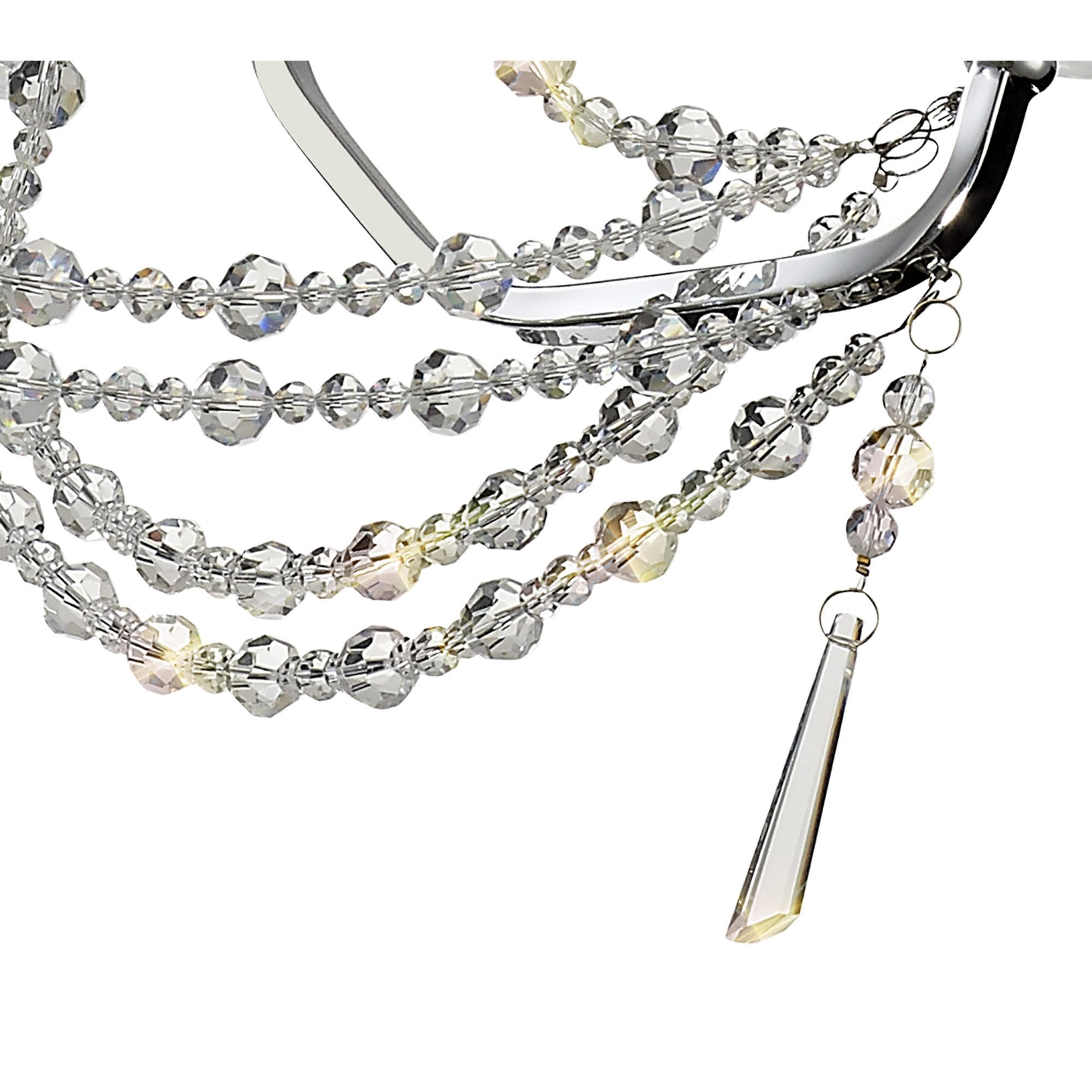 IL31742 Armand Pendant 3 Light E14 Polished Chrome/Crystal