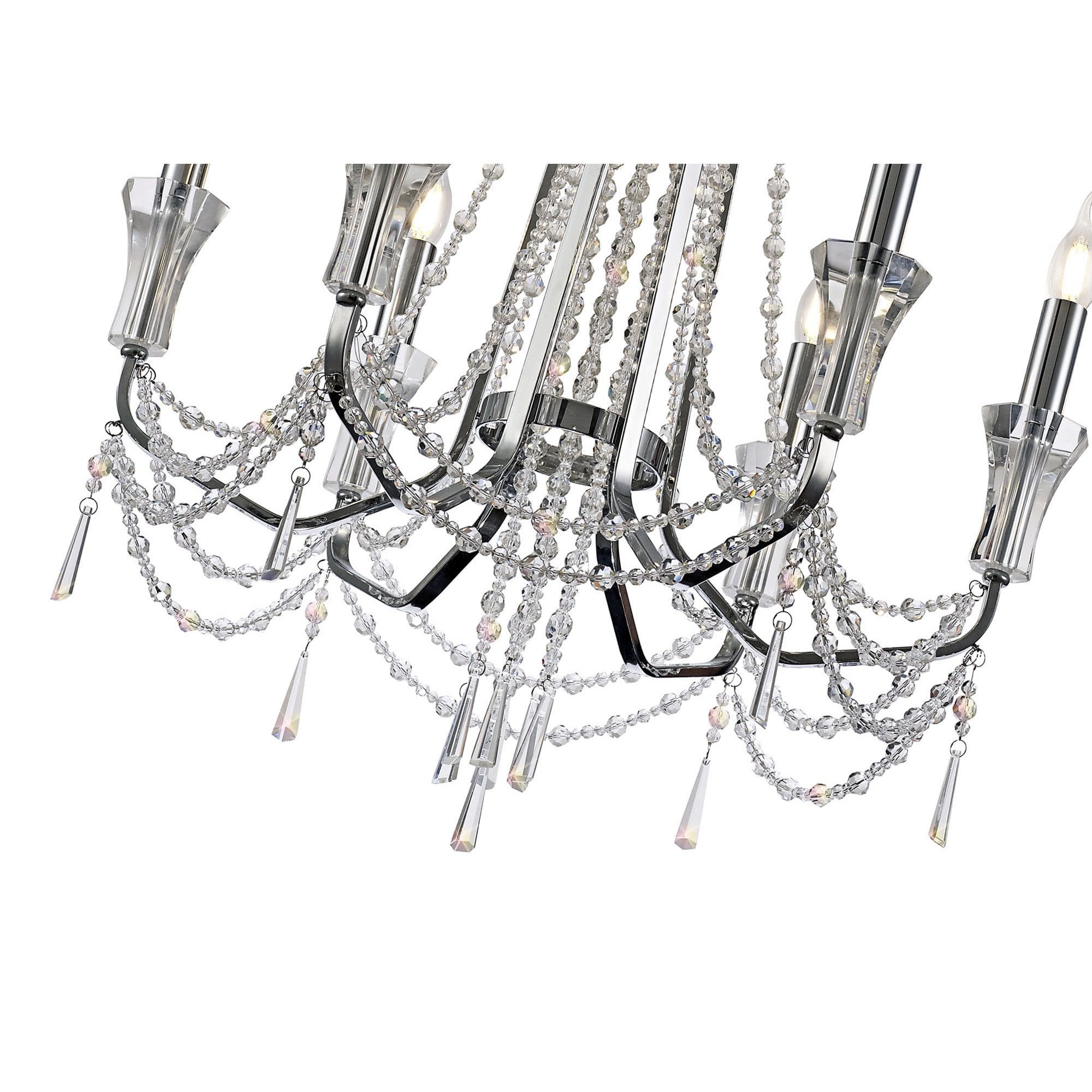 IL31743 Armand Pendant 6 Light E14 Polished Chrome/Crystal