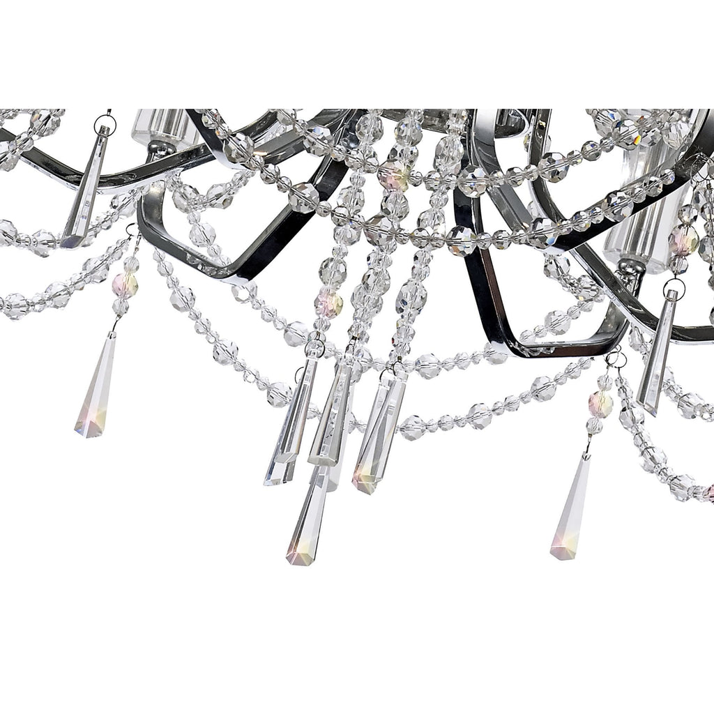IL31743 Armand Pendant 6 Light E14 Polished Chrome/Crystal