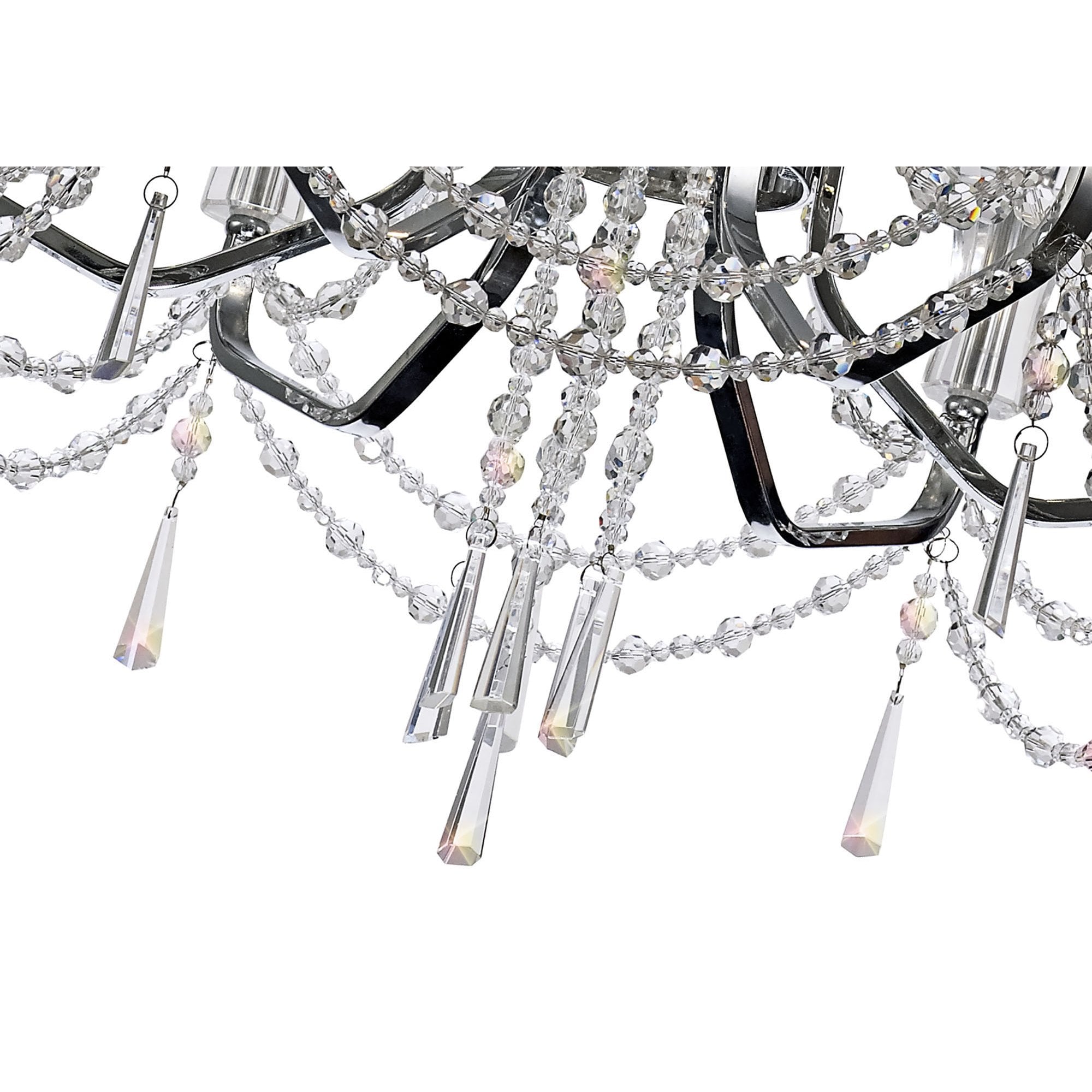 IL31743 Armand Pendant 6 Light E14 Polished Chrome/Crystal