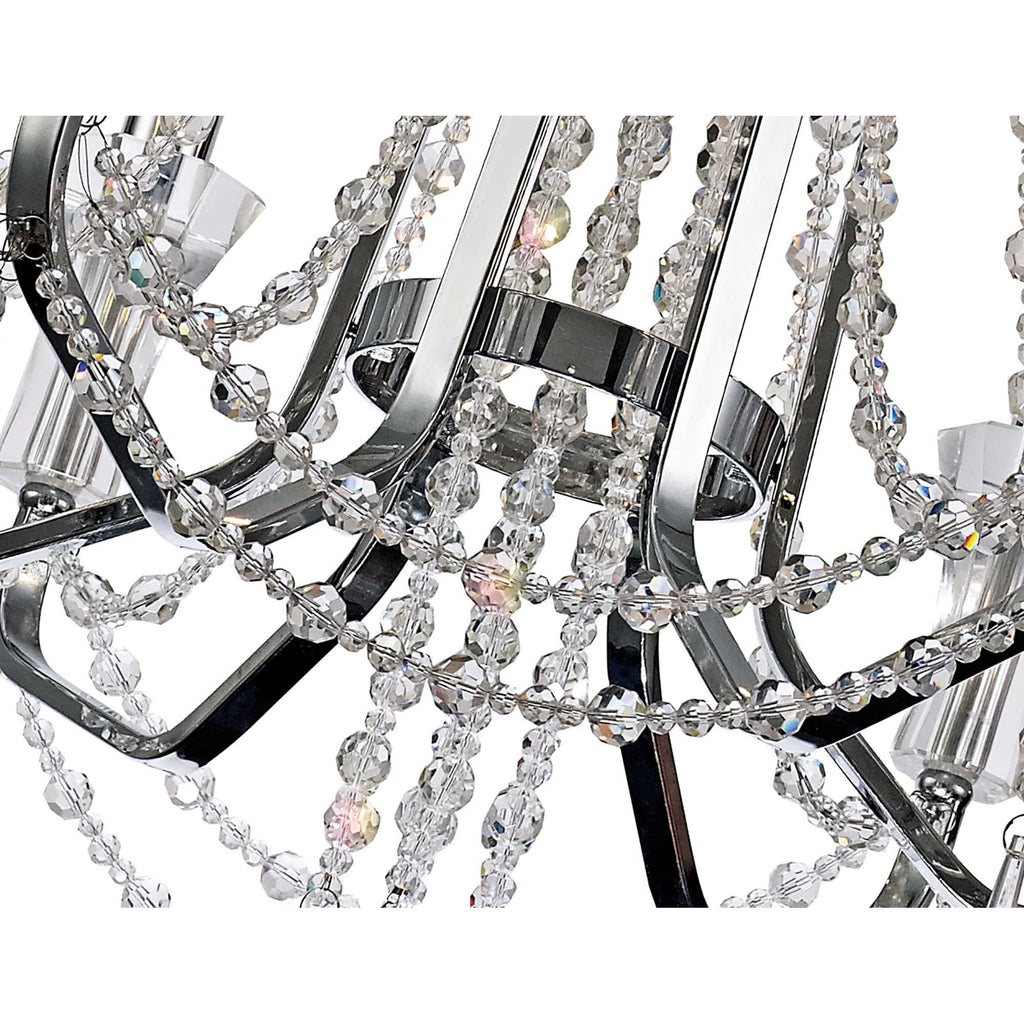 IL31743 Armand Pendant 6 Light E14 Polished Chrome/Crystal