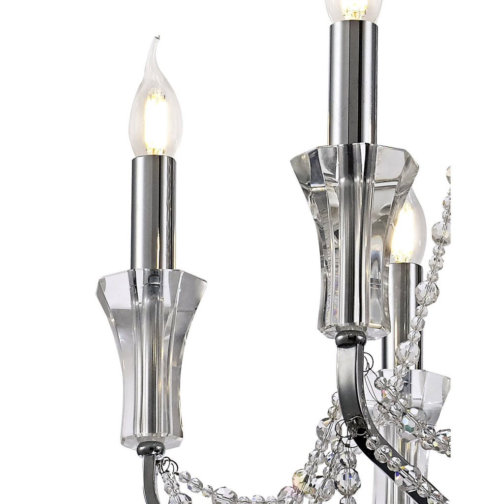 IL31743 Armand Pendant 6 Light E14 Polished Chrome/Crystal