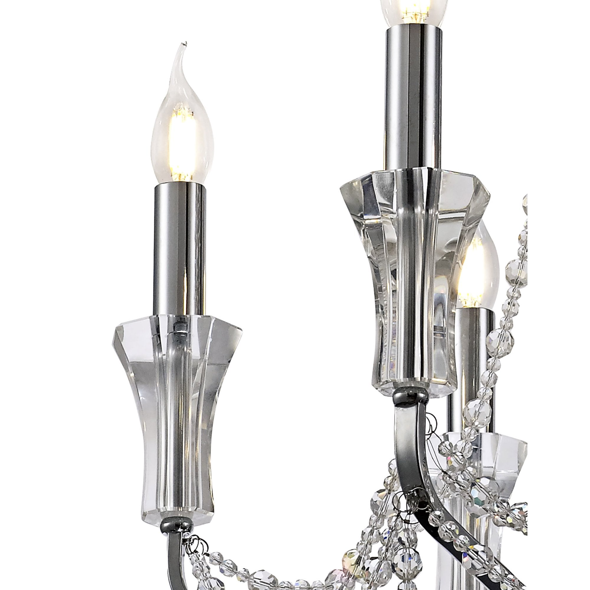 IL31743 Armand Pendant 6 Light E14 Polished Chrome/Crystal