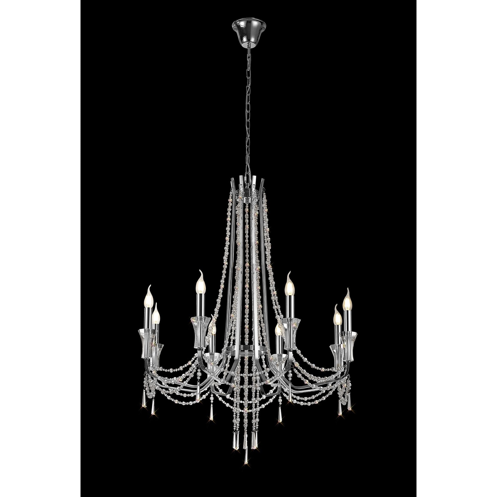 IL31744 Armand Pendant 8 Light E14 Polished Chrome/Crystal