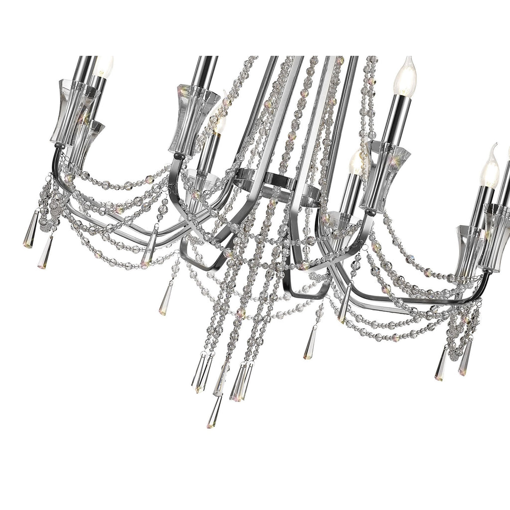 IL31744 Armand Pendant 8 Light E14 Polished Chrome/Crystal