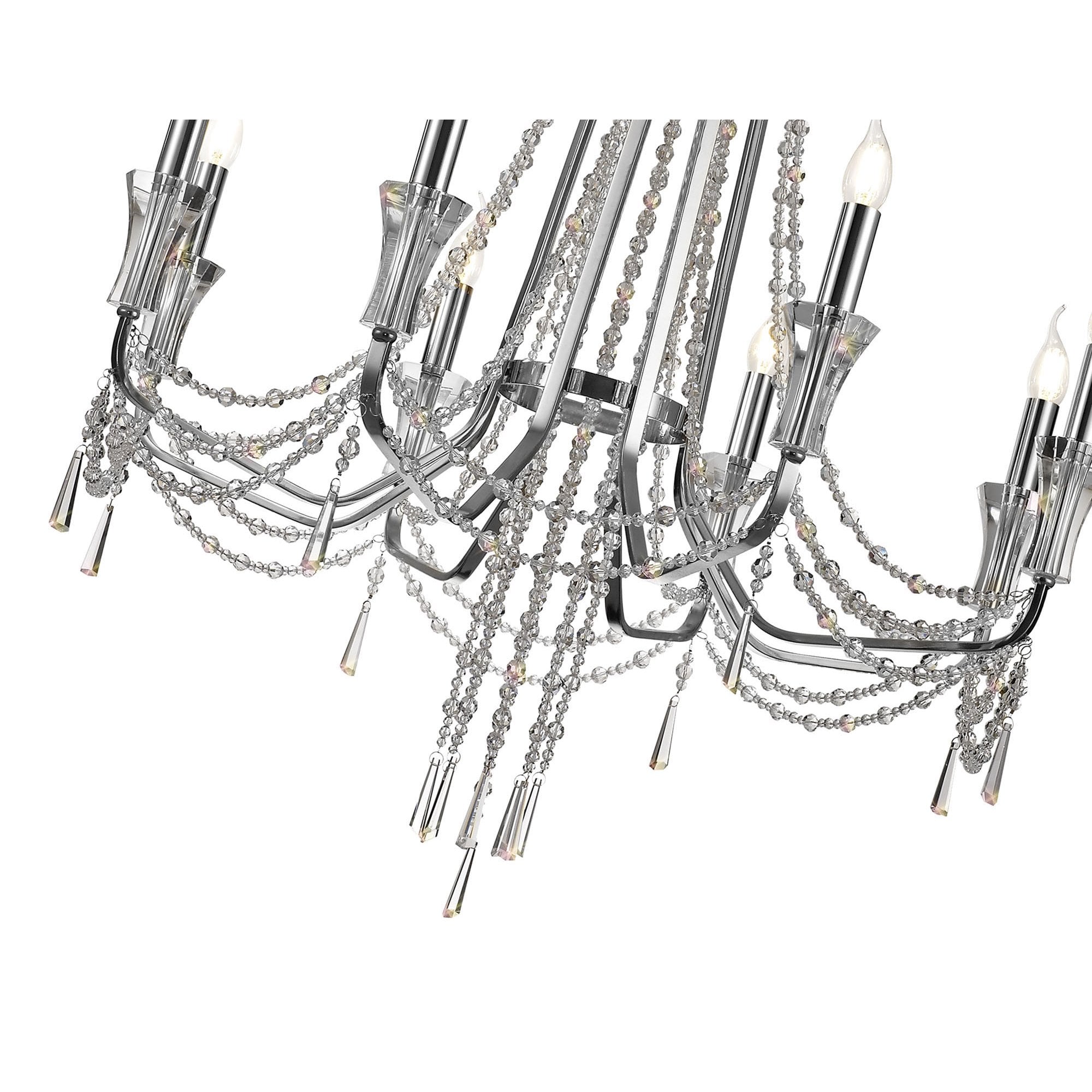 IL31744 Armand Pendant 8 Light E14 Polished Chrome/Crystal
