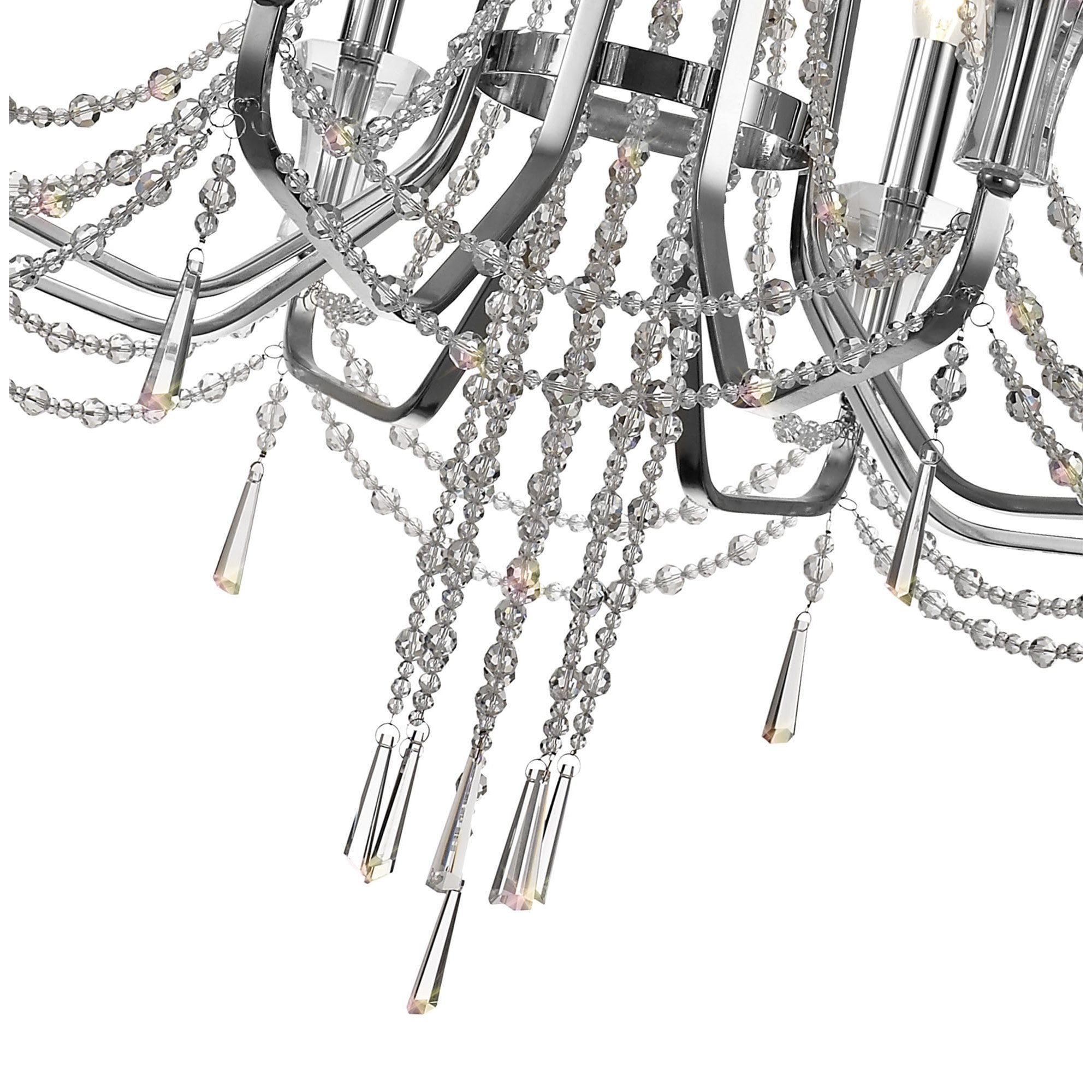 IL31744 Armand Pendant 8 Light E14 Polished Chrome/Crystal