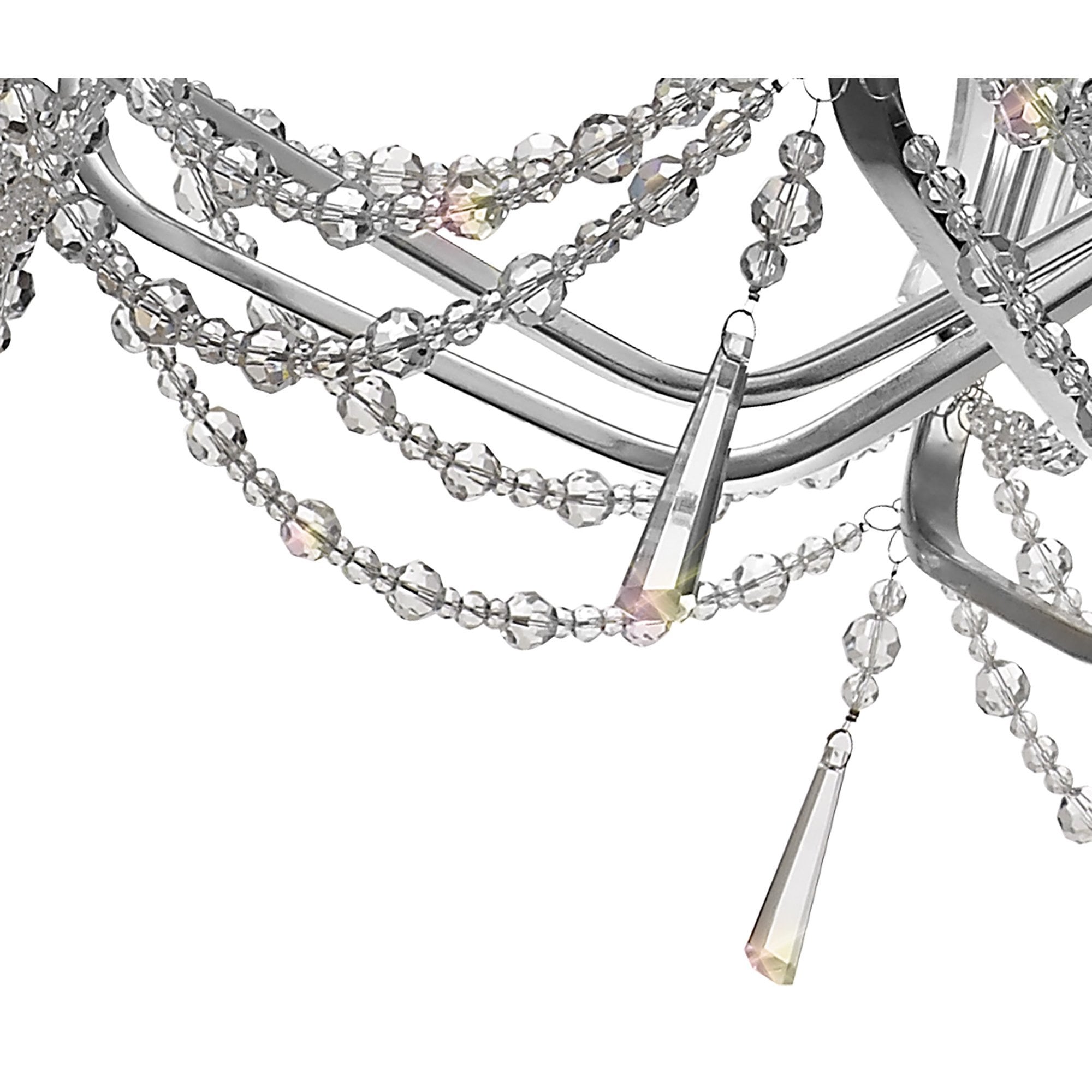 IL31744 Armand Pendant 8 Light E14 Polished Chrome/Crystal