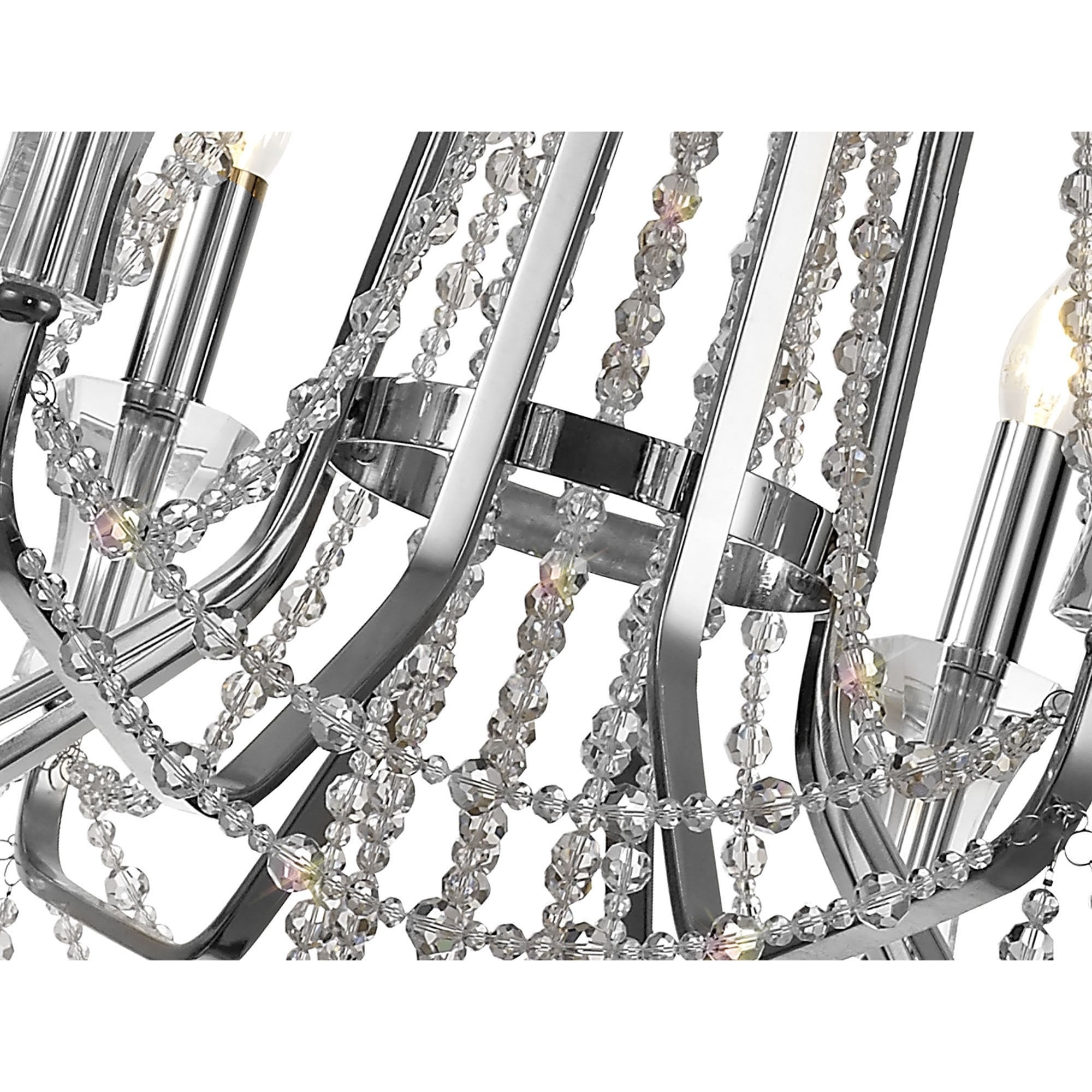 IL31744 Armand Pendant 8 Light E14 Polished Chrome/Crystal