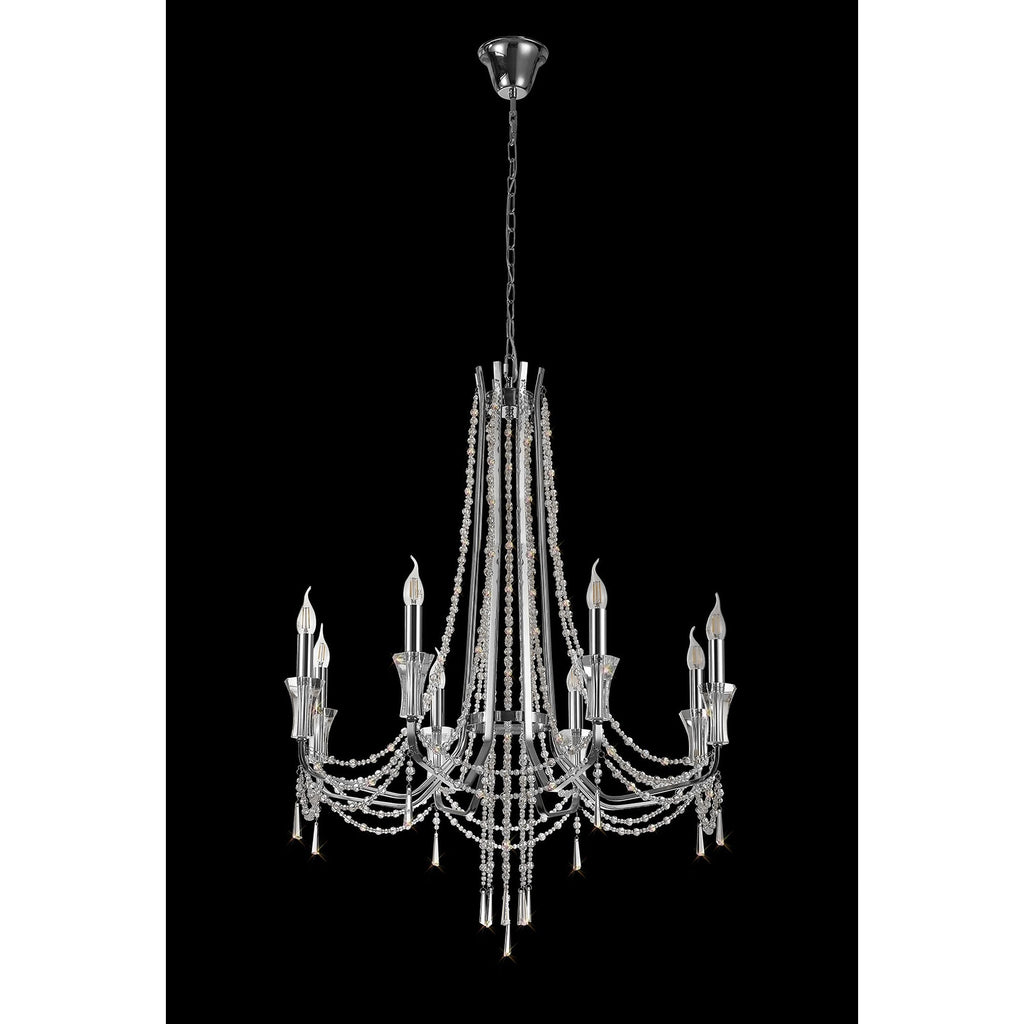 IL31744 Armand Pendant 8 Light E14 Polished Chrome/Crystal