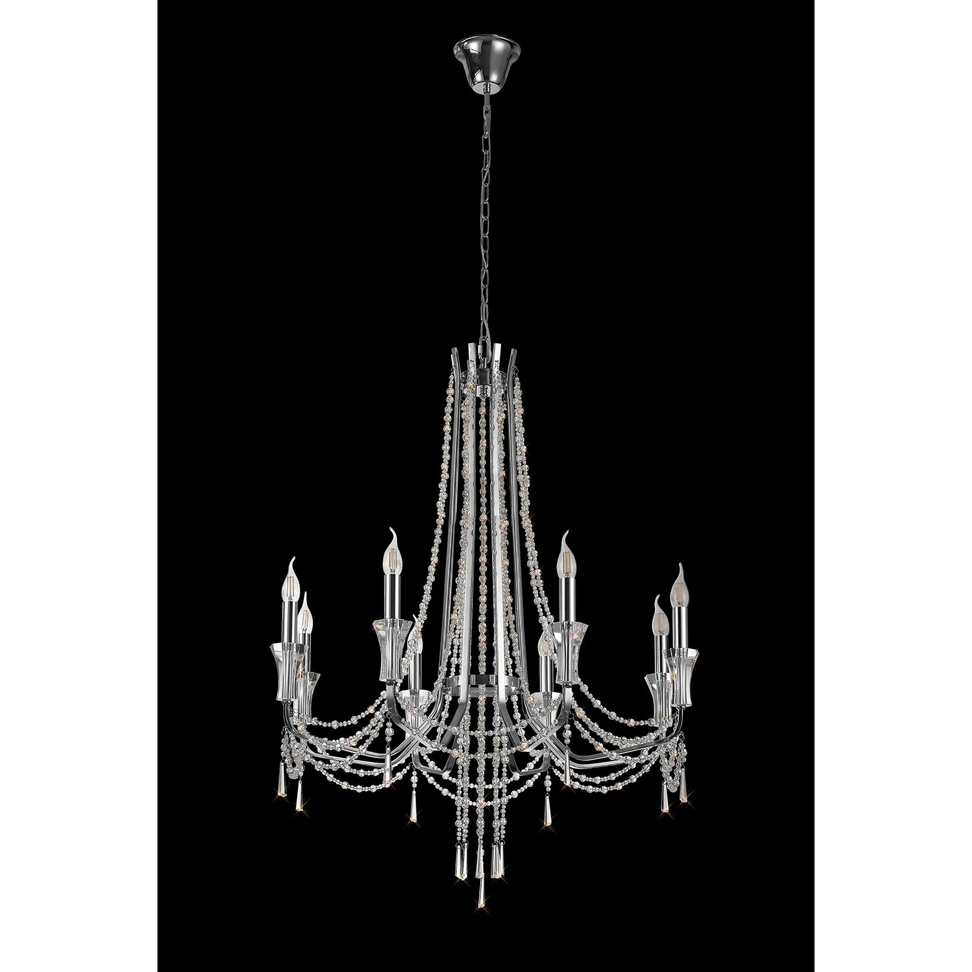 IL31744 Armand Pendant 8 Light E14 Polished Chrome/Crystal