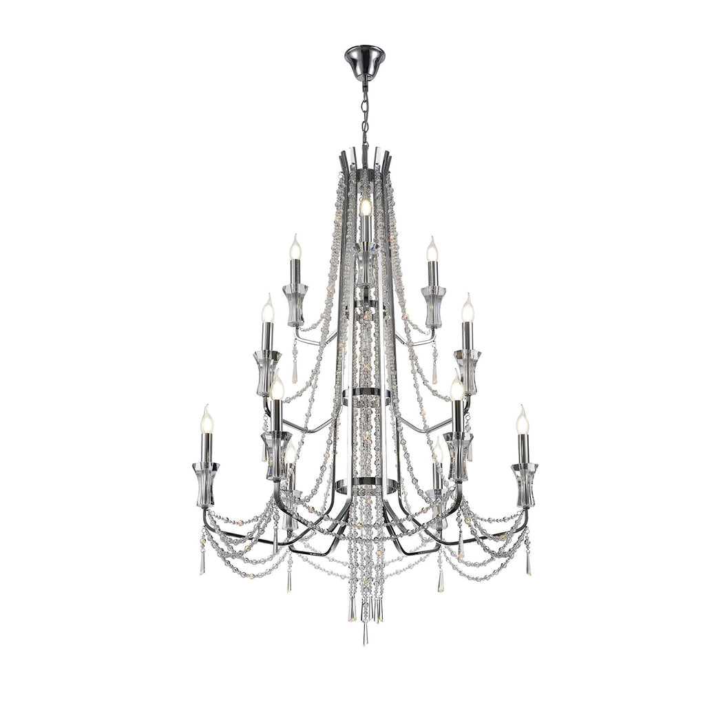IL31745 Armand Pendant 6+3+3 Light E14 Polished Chrome/Crystal