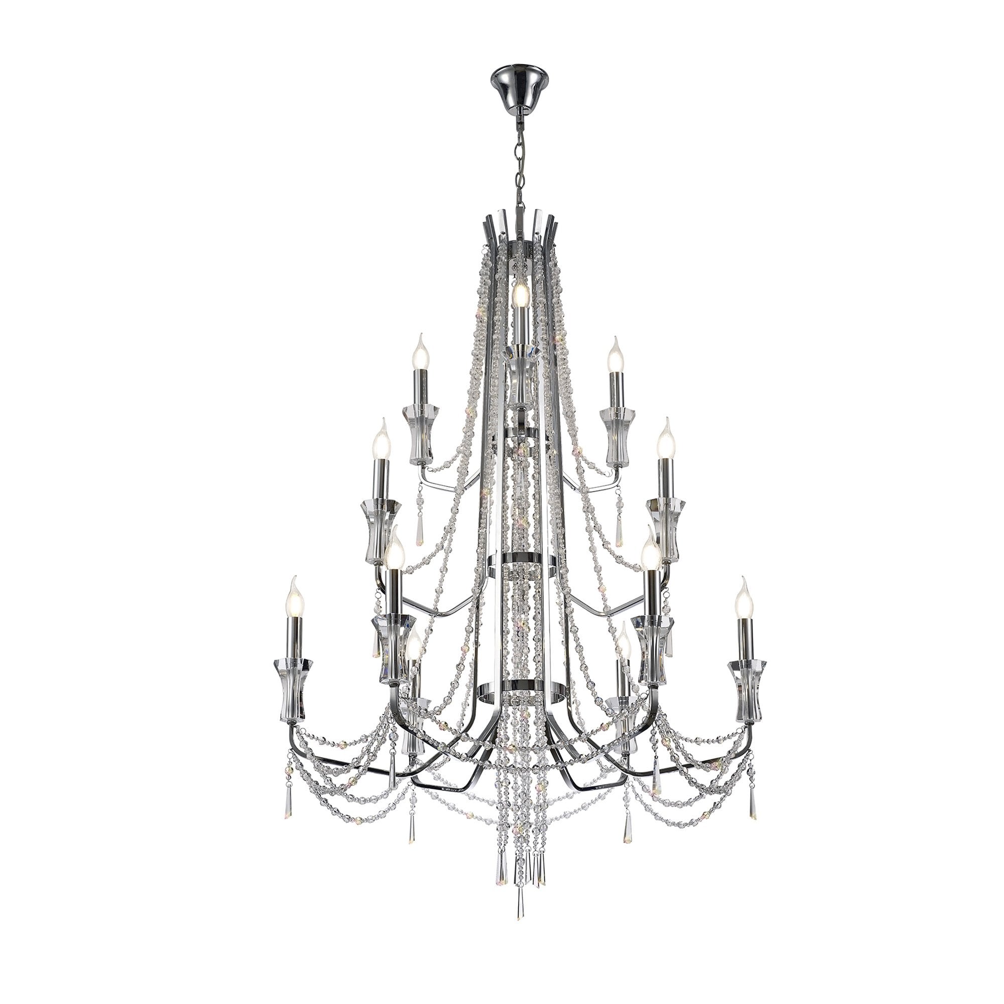 IL31745 Armand Pendant 6+3+3 Light E14 Polished Chrome/Crystal