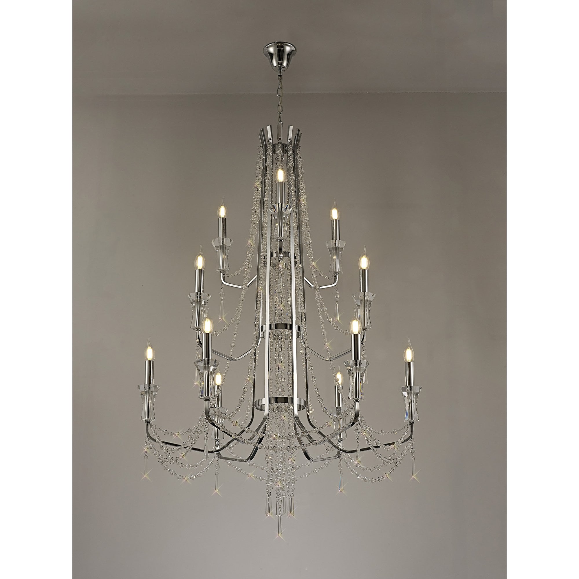 IL31745 Armand Pendant 6+3+3 Light E14 Polished Chrome/Crystal