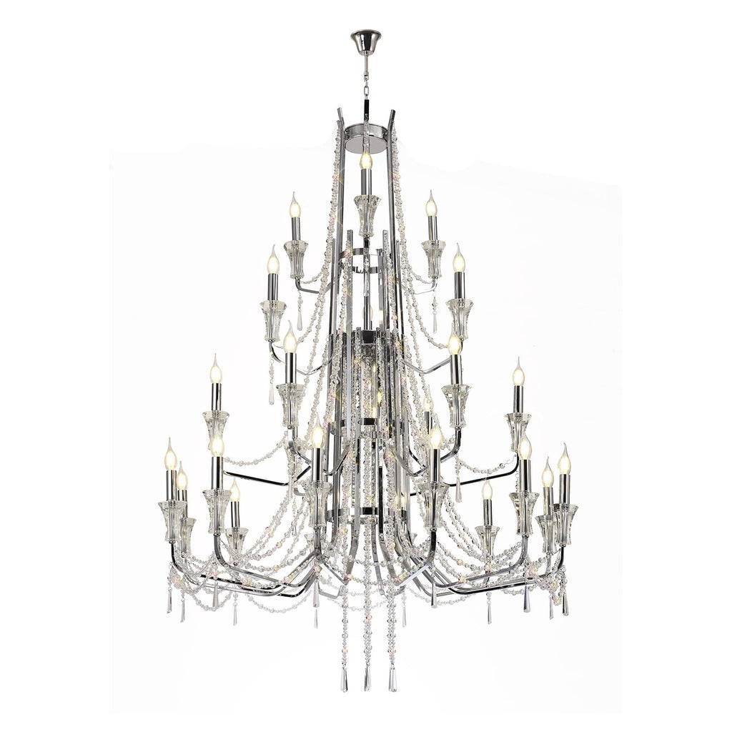 IL31760 Armand Pendant 12+6+3+3 Light E14 Polished Chrome/Crystal