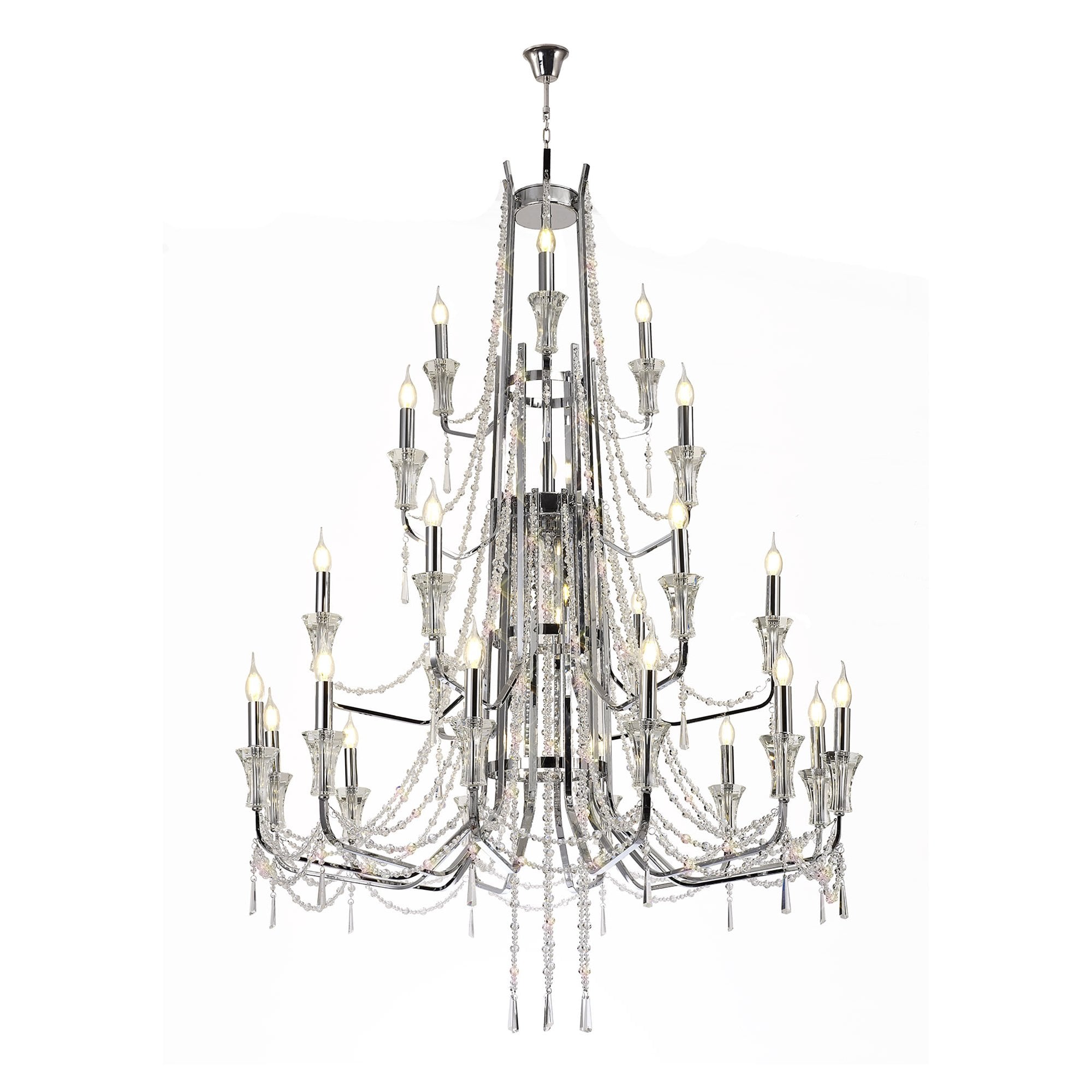 IL31760 Armand Pendant 12+6+3+3 Light E14 Polished Chrome/Crystal