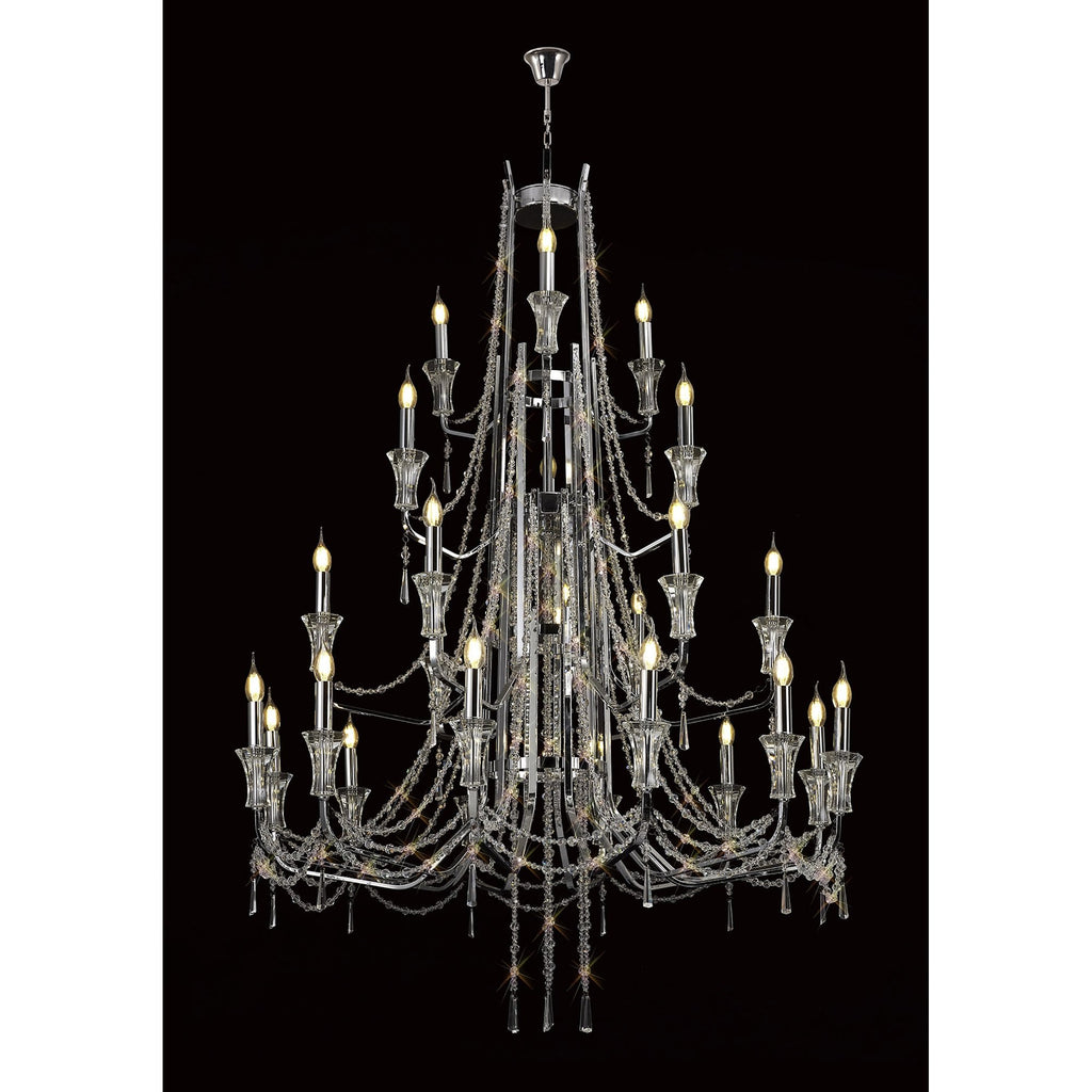 IL31760 Armand Pendant 12+6+3+3 Light E14 Polished Chrome/Crystal
