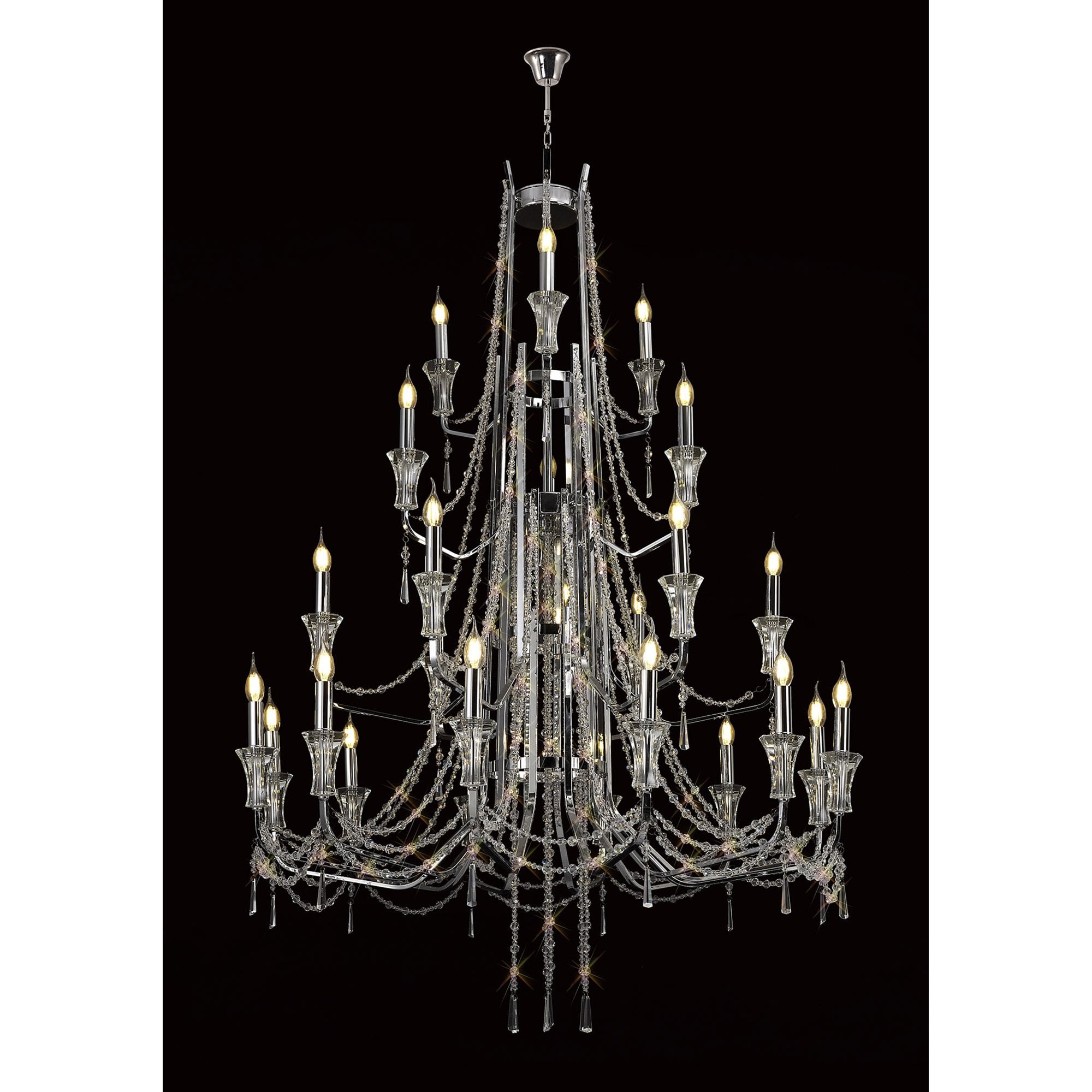 IL31760 Armand Pendant 12+6+3+3 Light E14 Polished Chrome/Crystal
