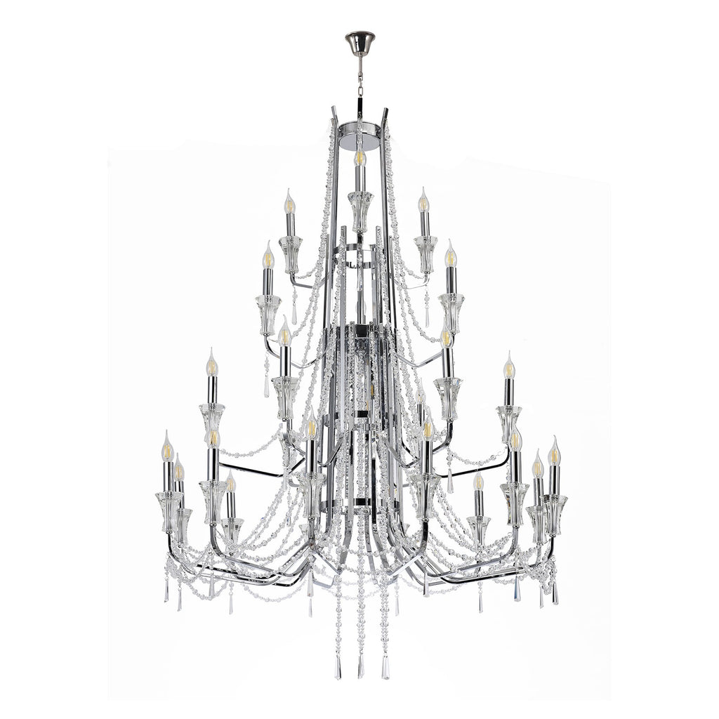 IL31760 Armand Pendant 12+6+3+3 Light E14 Polished Chrome/Crystal