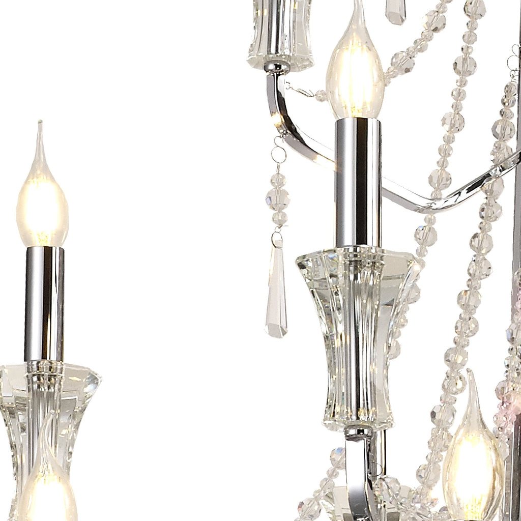 IL31760 Armand Pendant 12+6+3+3 Light E14 Polished Chrome/Crystal