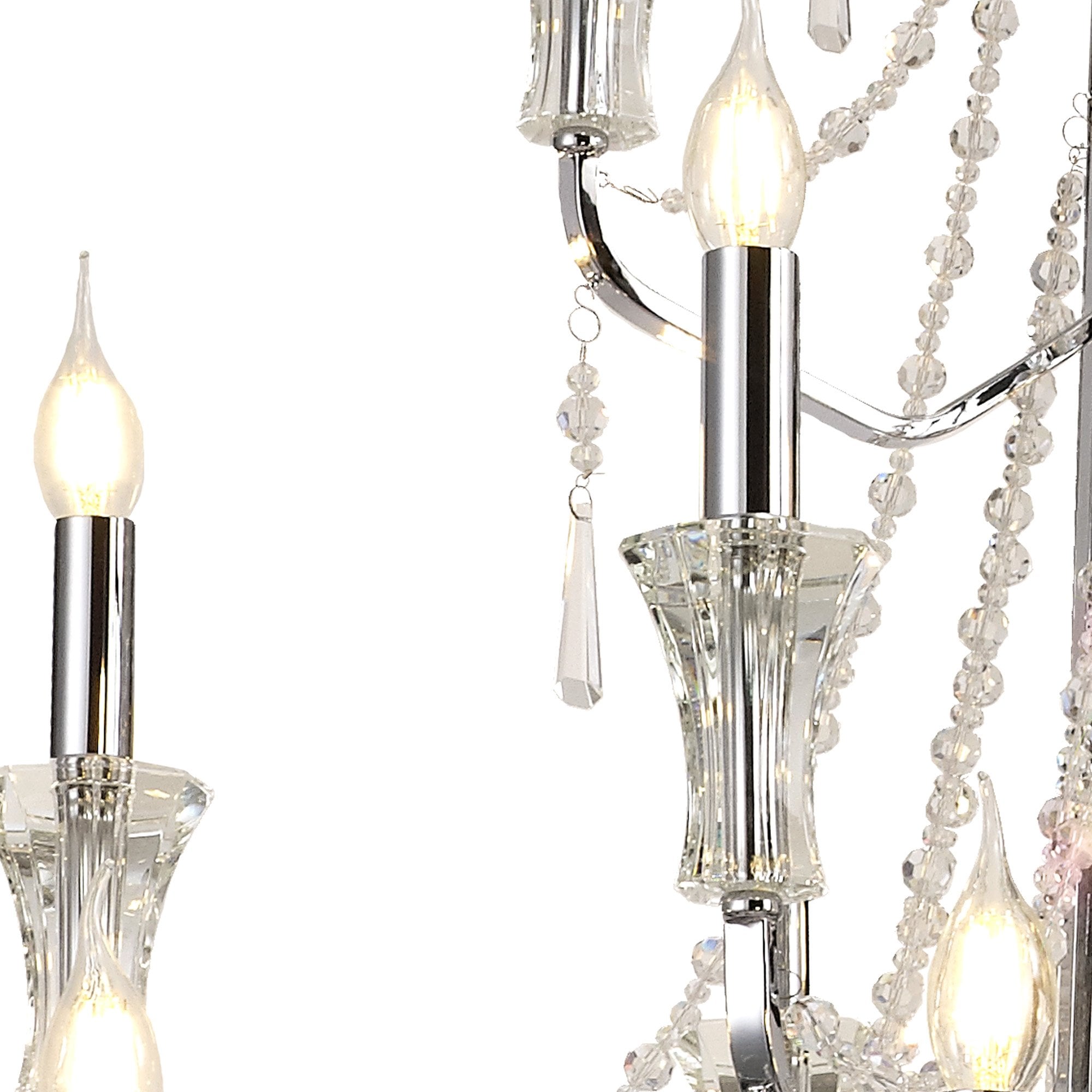 IL31760 Armand Pendant 12+6+3+3 Light E14 Polished Chrome/Crystal