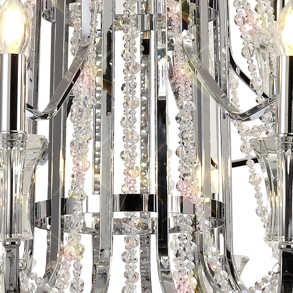 IL31760 Armand Pendant 12+6+3+3 Light E14 Polished Chrome/Crystal